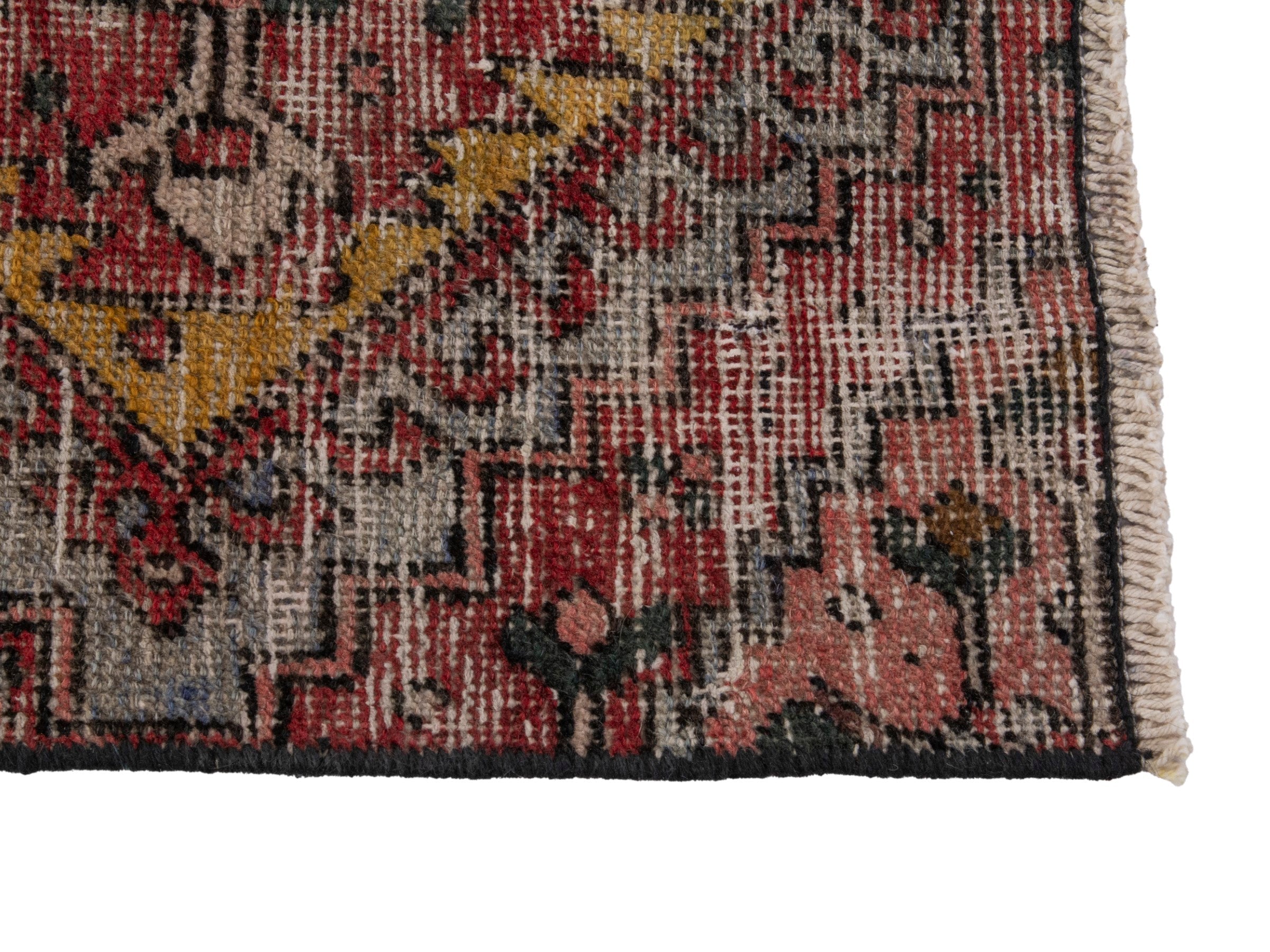 Persian Azerbaijan runner rug in rust and deep red, view 5 of 18
