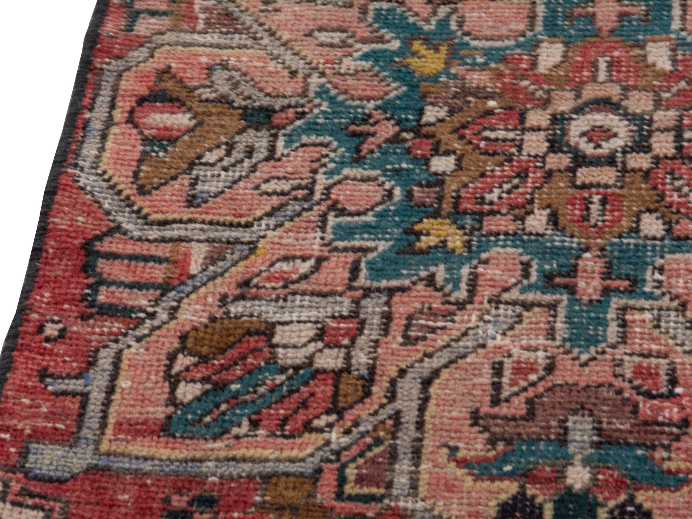 Persian Azerbaijan runner rug in rust and deep red, view 7 of 18