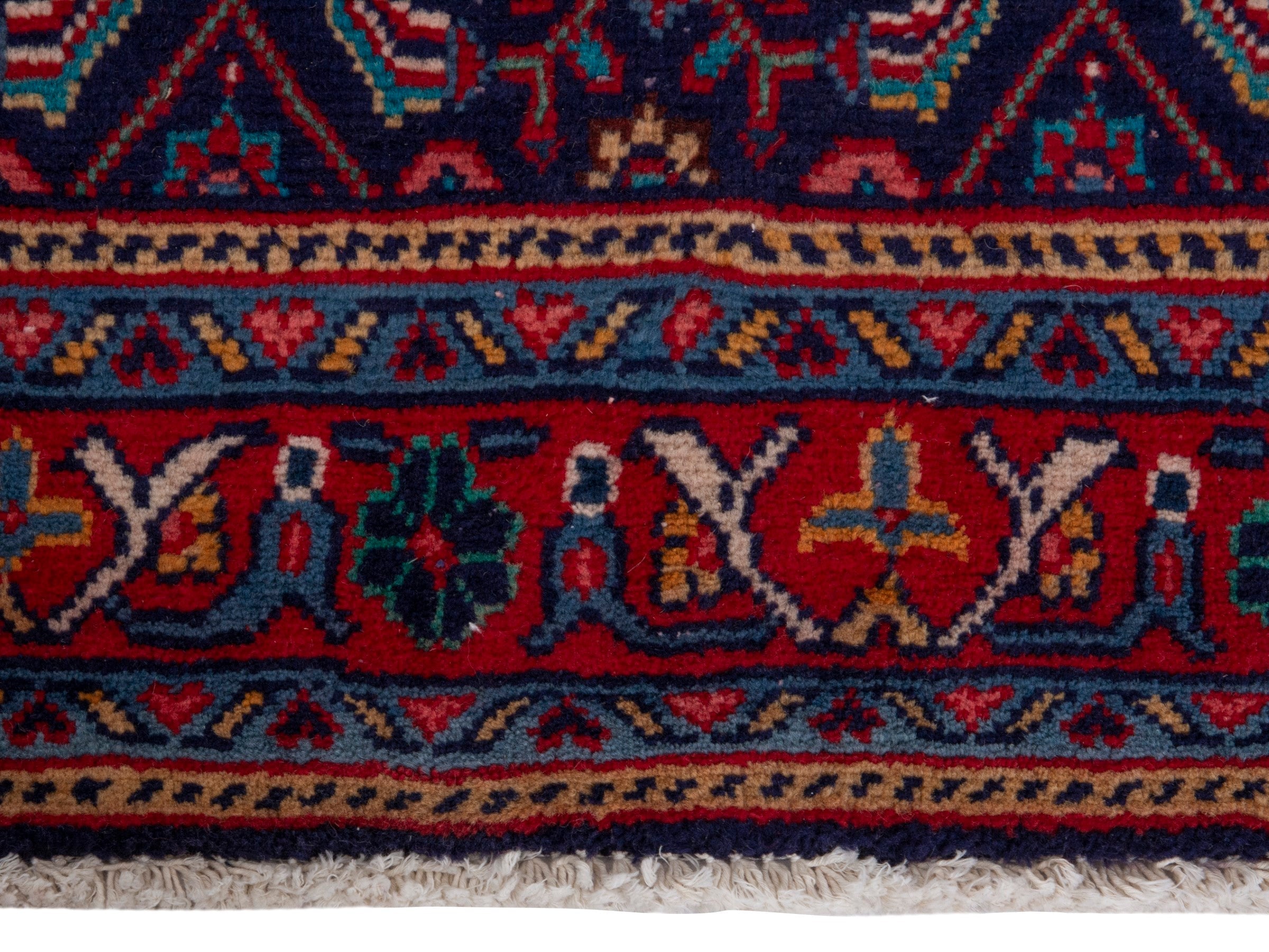 Persian Mahal runner rug in burgundy and brick, view 11 of 20