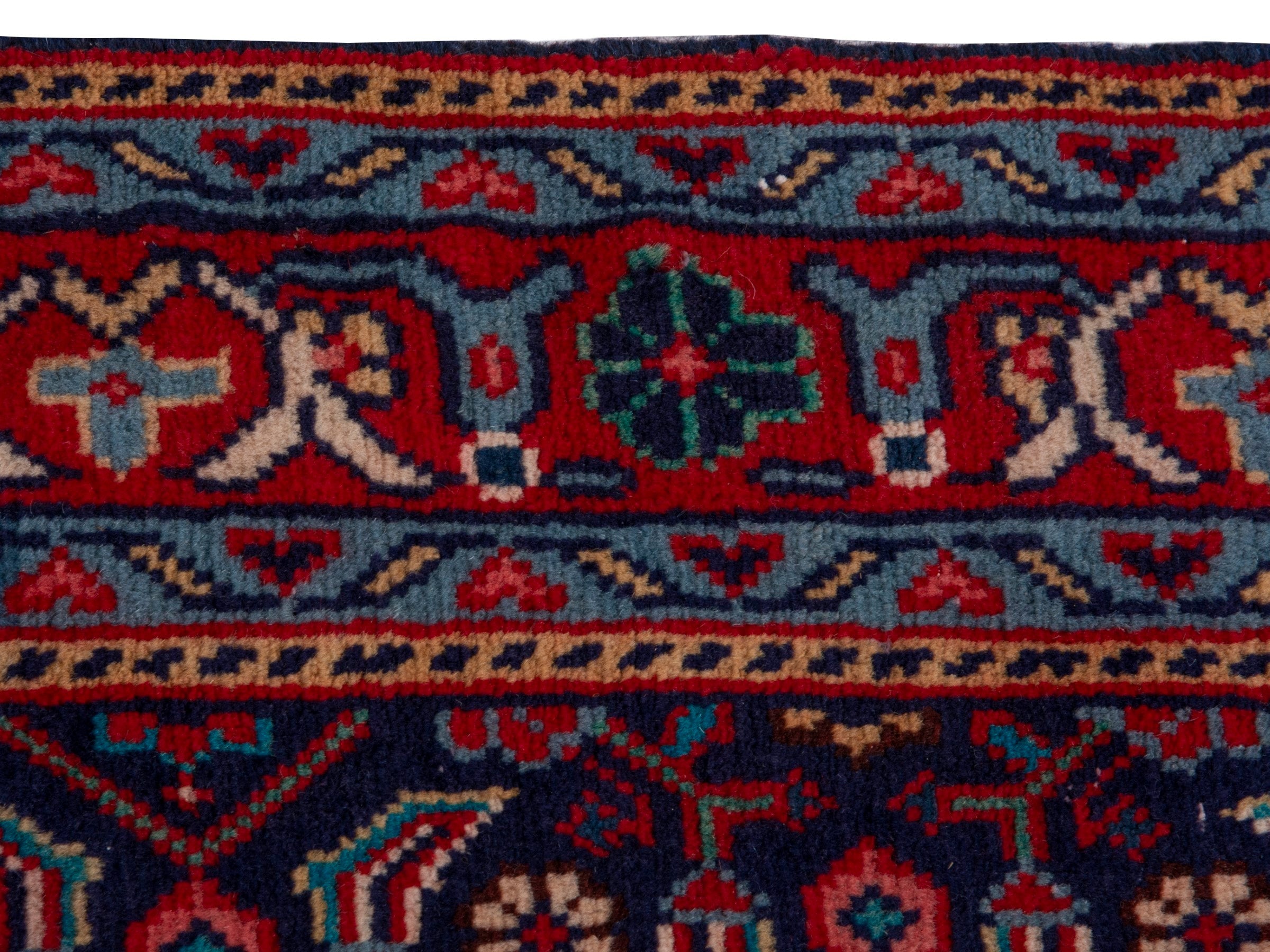 Persian Mahal runner rug in burgundy and brick, view 13 of 20