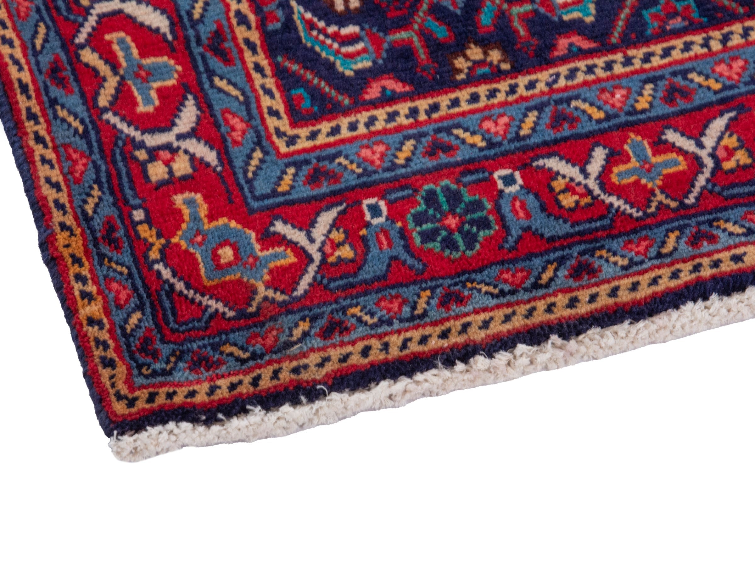 Persian Mahal runner rug in burgundy and brick, view 6 of 20