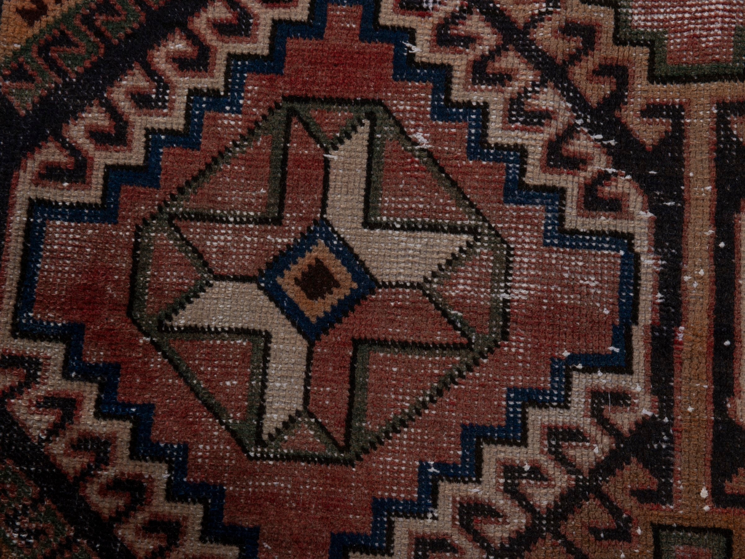Persian Shiraz runner rug in terracotta and rust, view 12 of 19