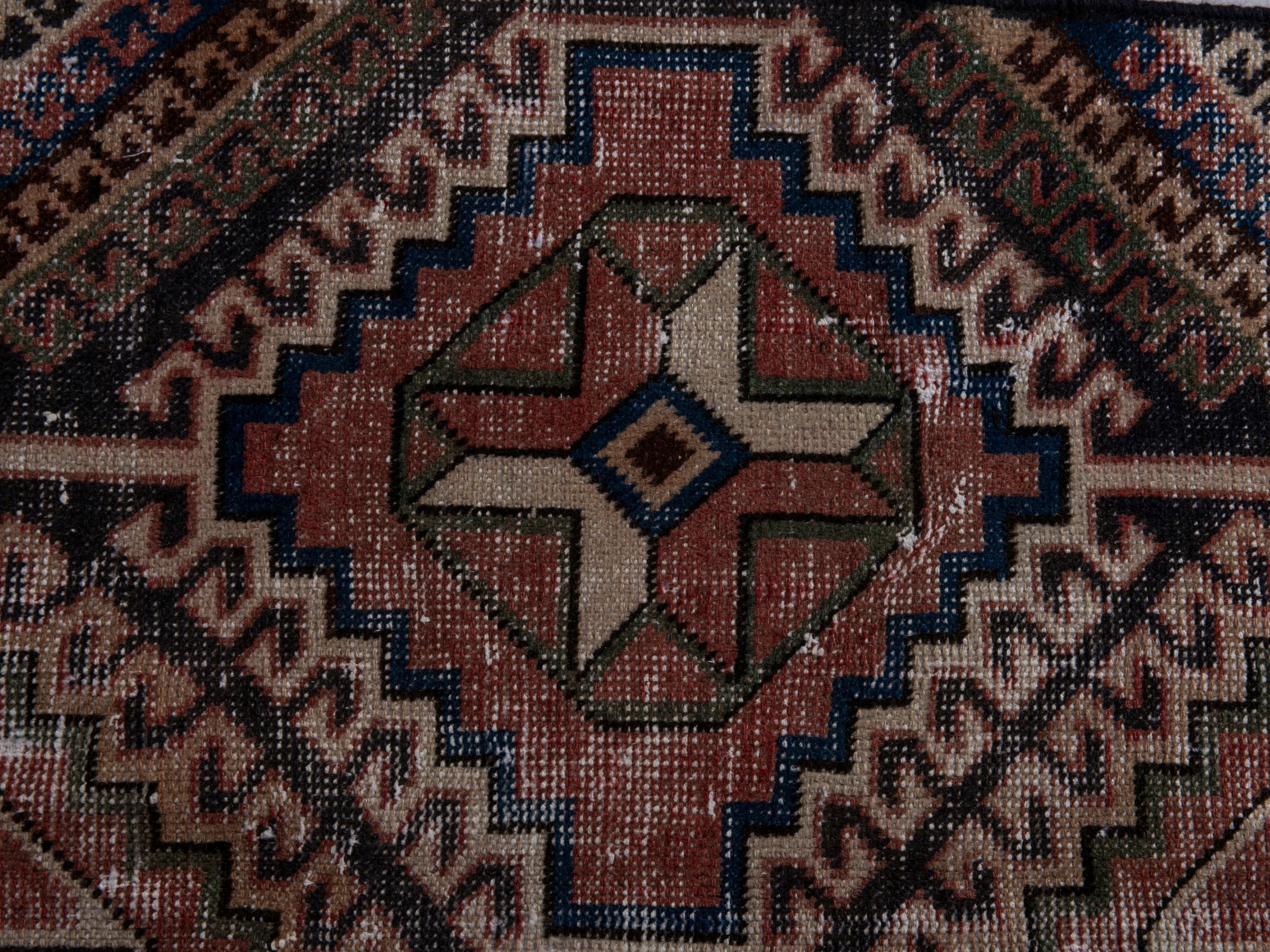 Persian Shiraz runner rug in terracotta and rust, view 13 of 19