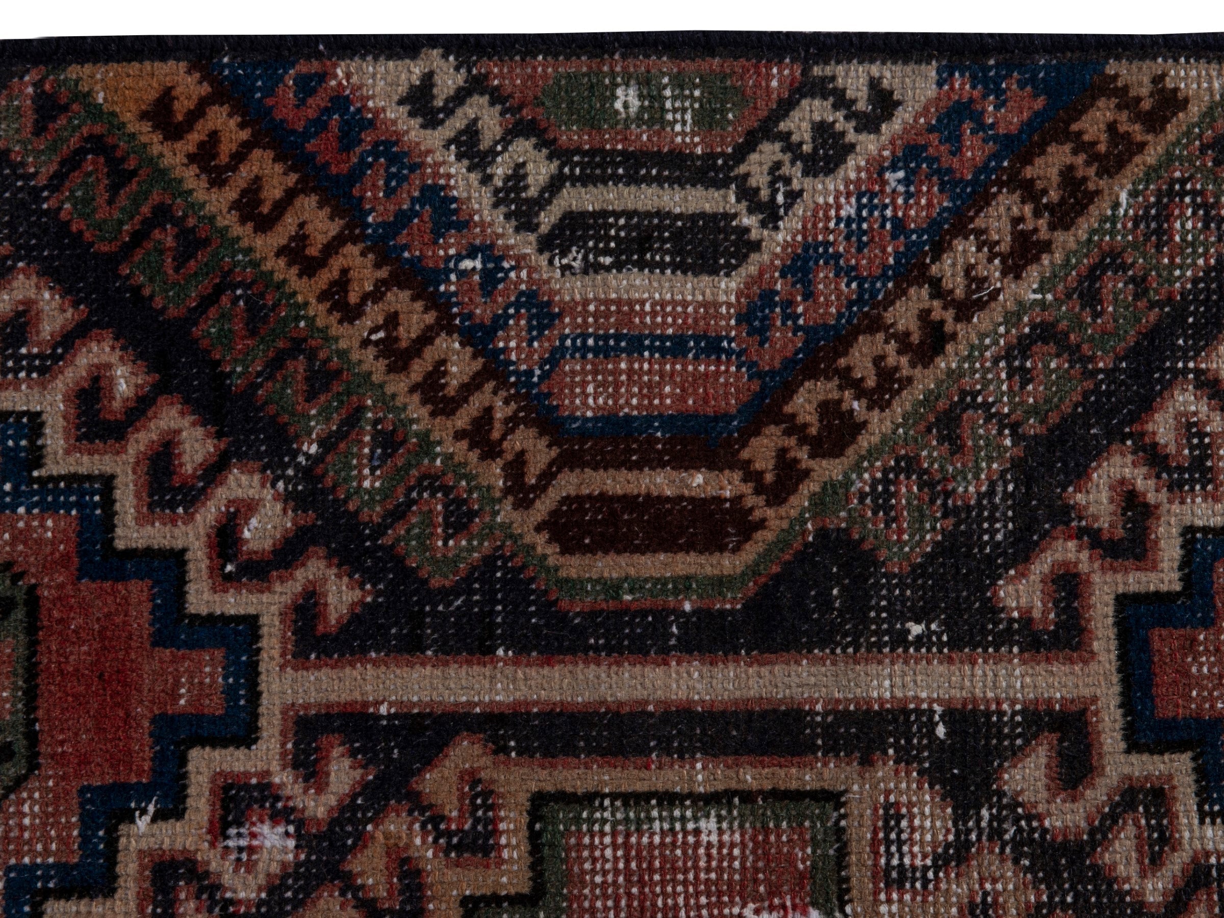 Persian Shiraz runner rug in terracotta and rust, view 14 of 19