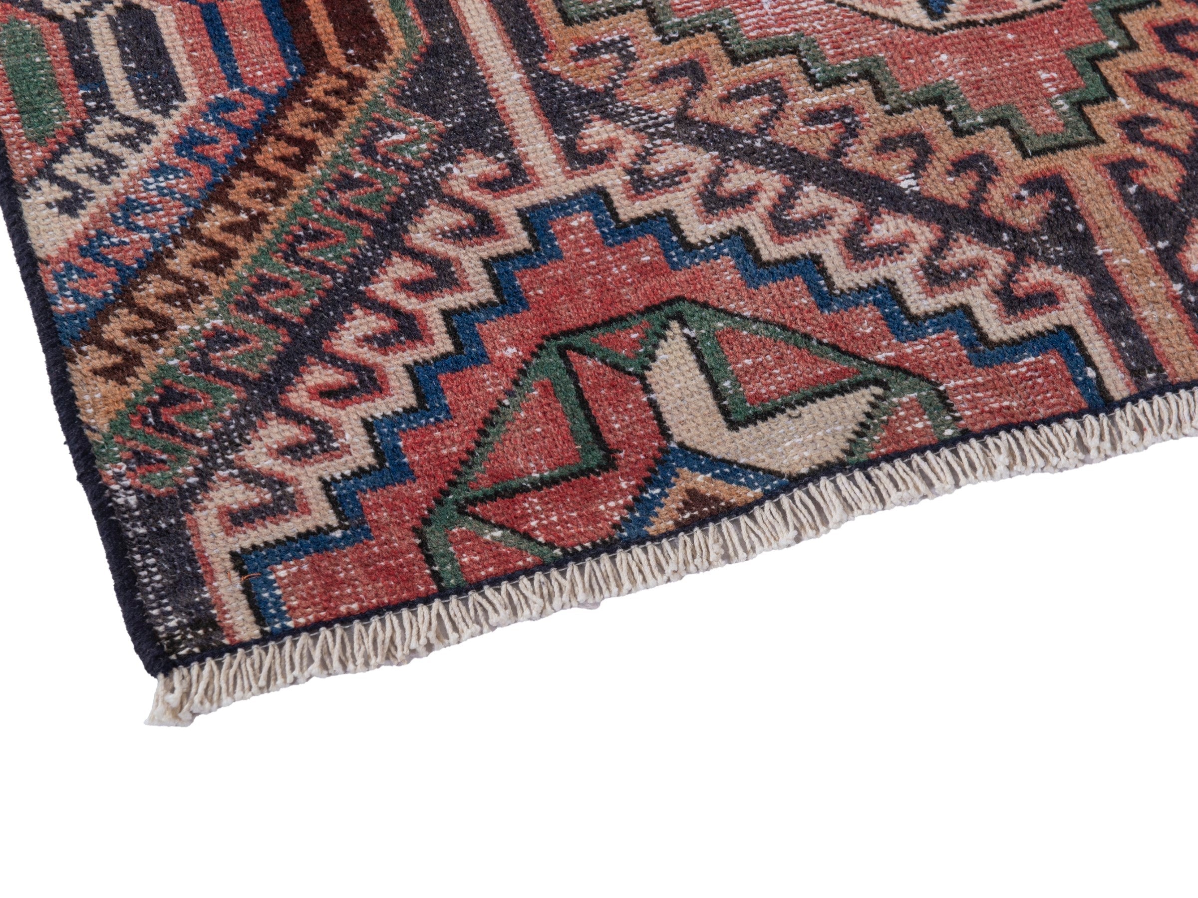 Persian Shiraz runner rug in terracotta and rust, view 6 of 19
