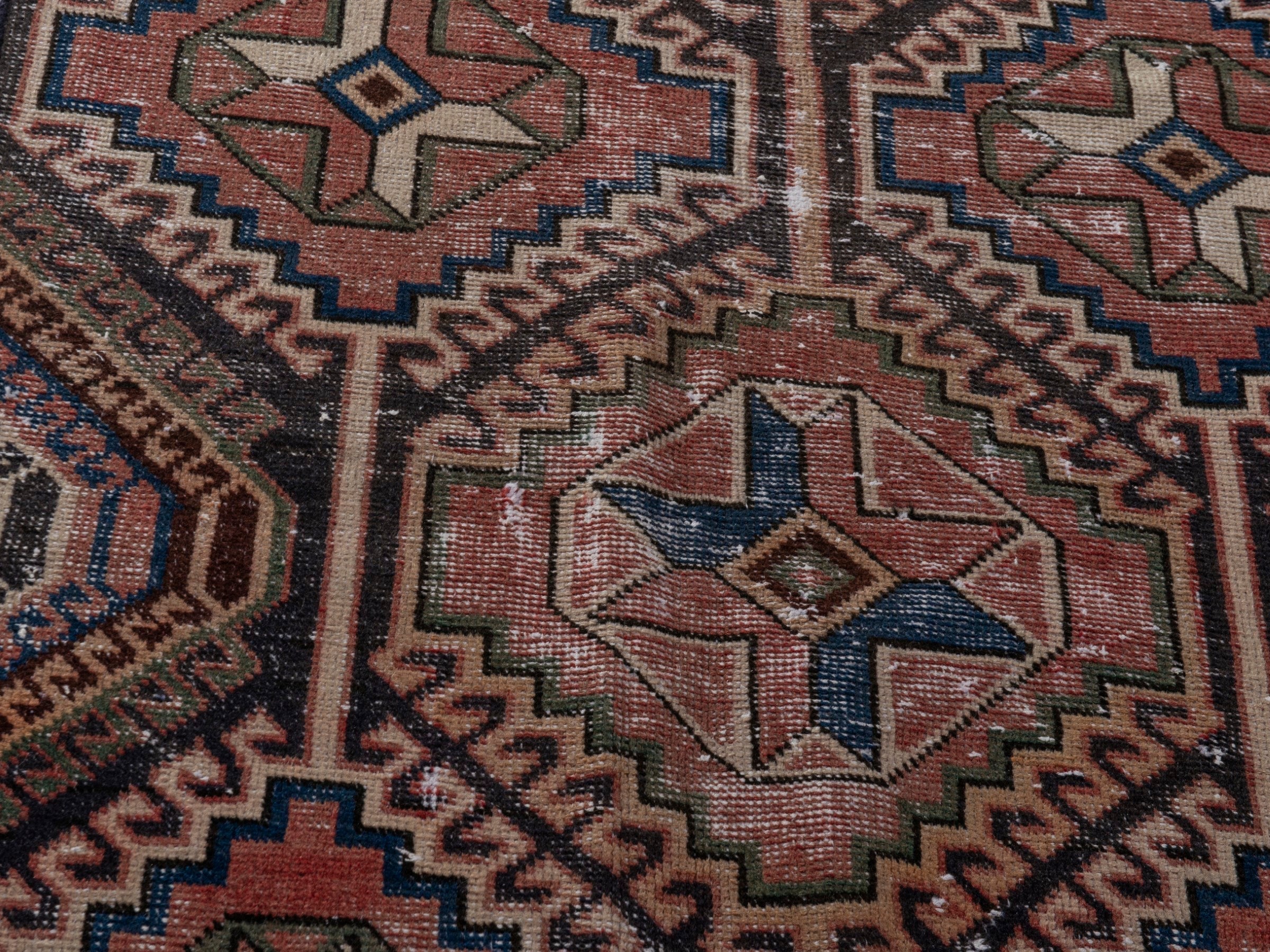 Persian Shiraz runner rug in terracotta and rust, view 7 of 19
