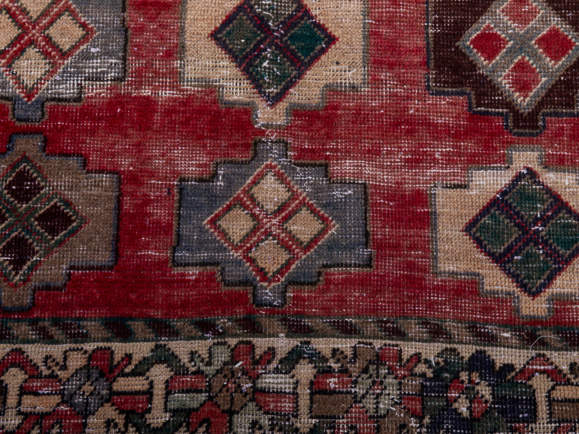 Persian Sirjan area rug in deep red and charcoal, view 11 of 19