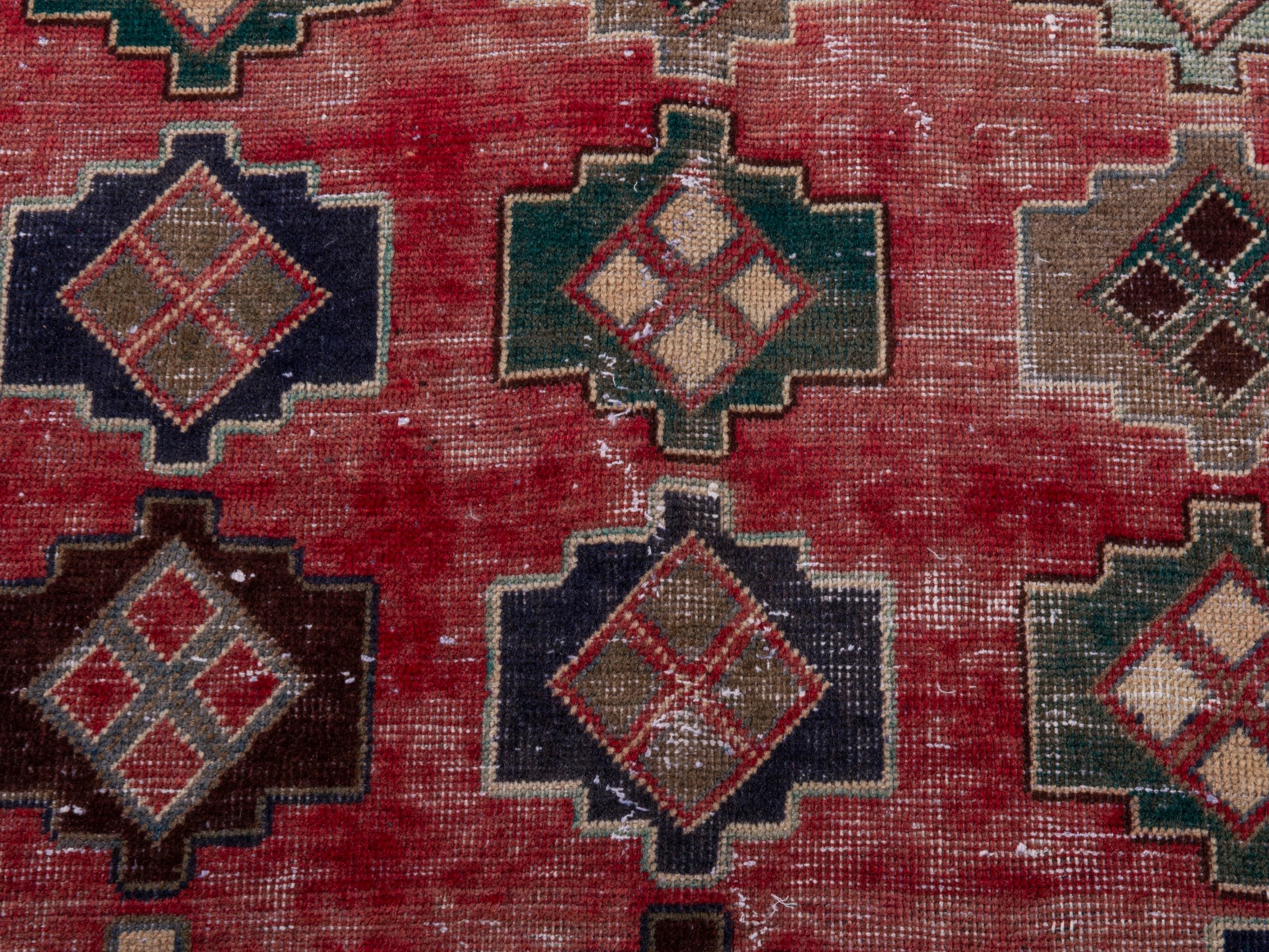 Persian Sirjan area rug in deep red and charcoal, view 12 of 19