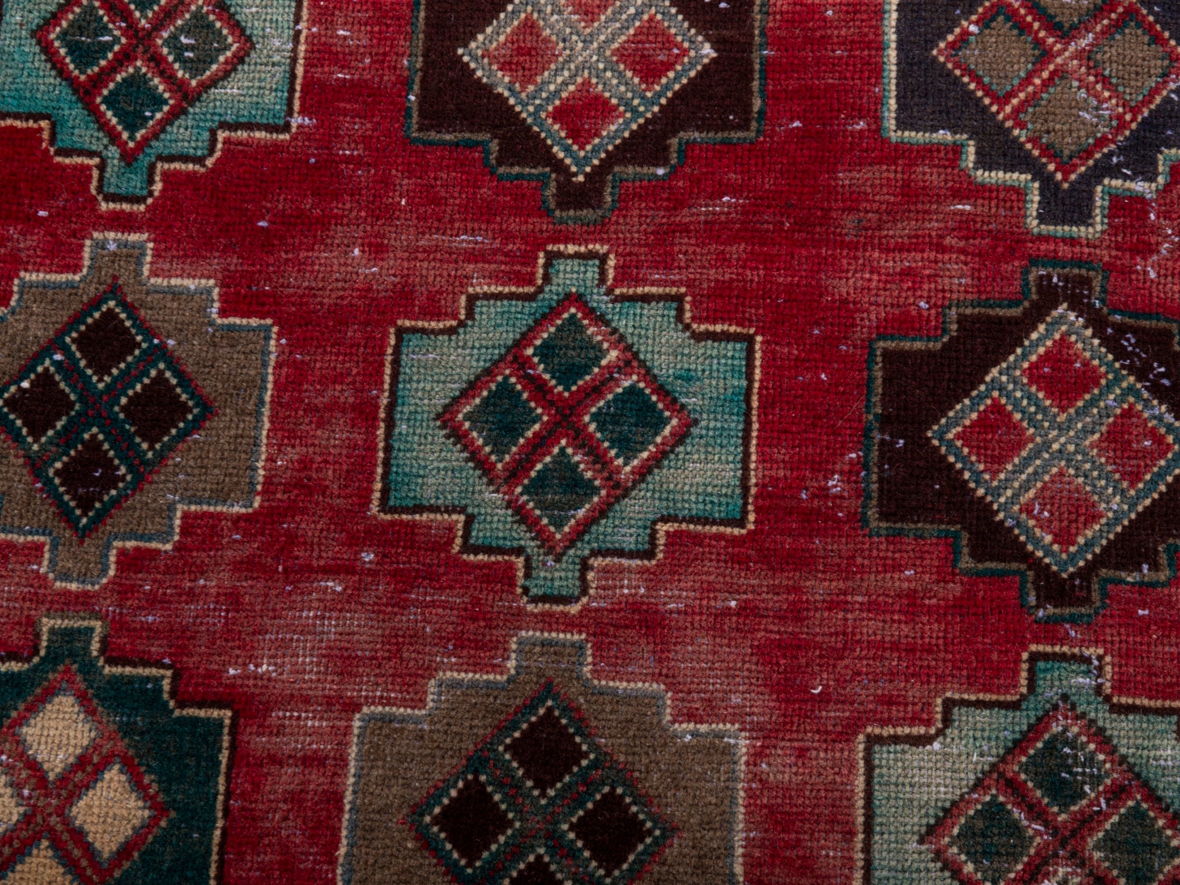 Persian Sirjan area rug in deep red and charcoal, view 13 of 19