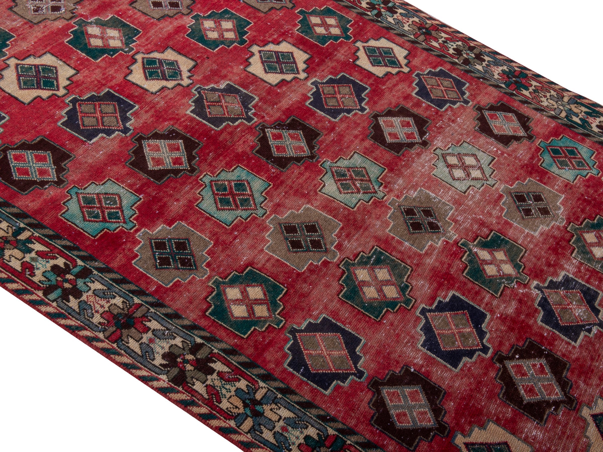Persian Sirjan area rug in deep red and charcoal, view 4 of 19