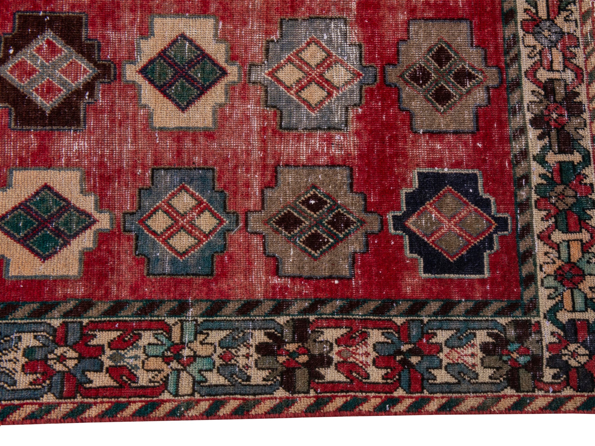 Persian Sirjan area rug in deep red and charcoal, view 5 of 19