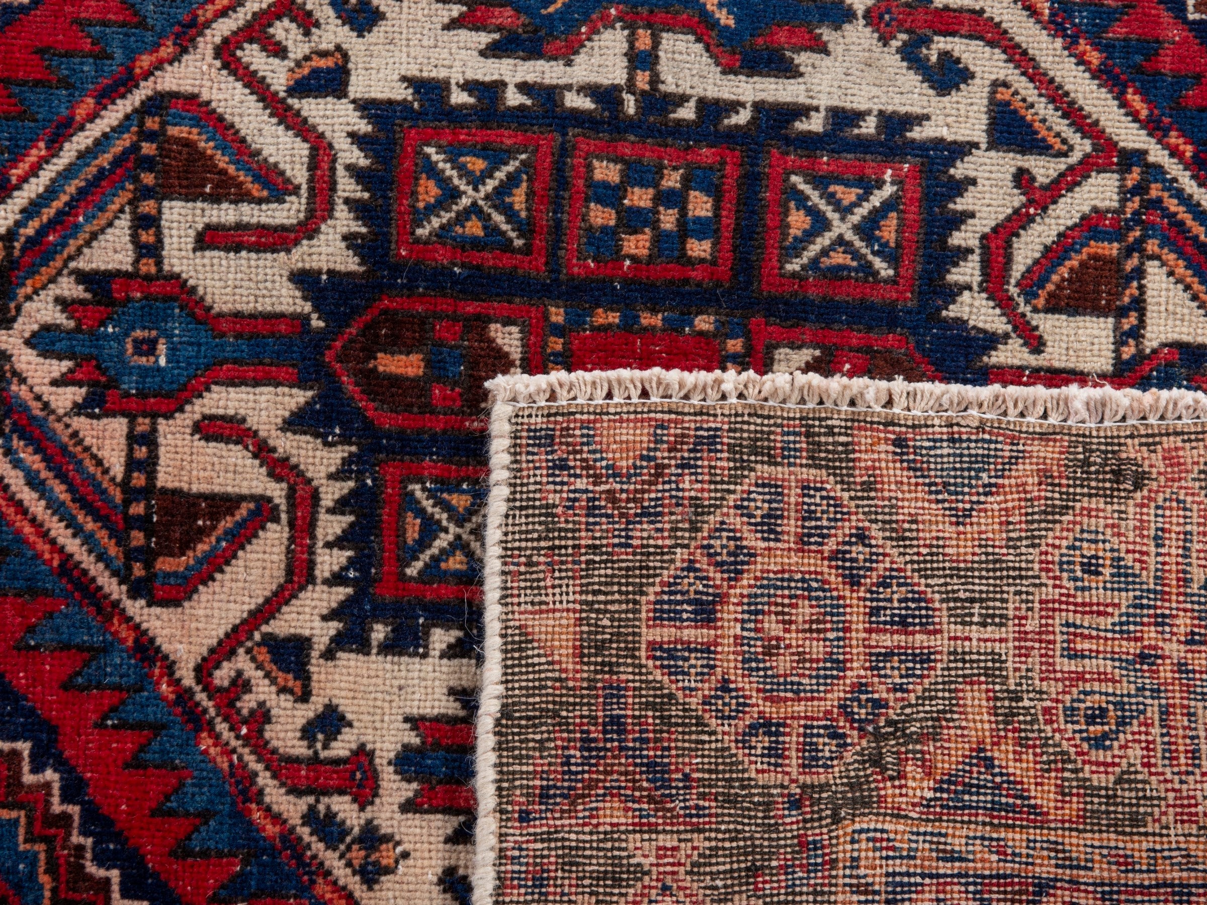 Persian Sirjan accent rug in burgundy and deep red, view 19 of 19