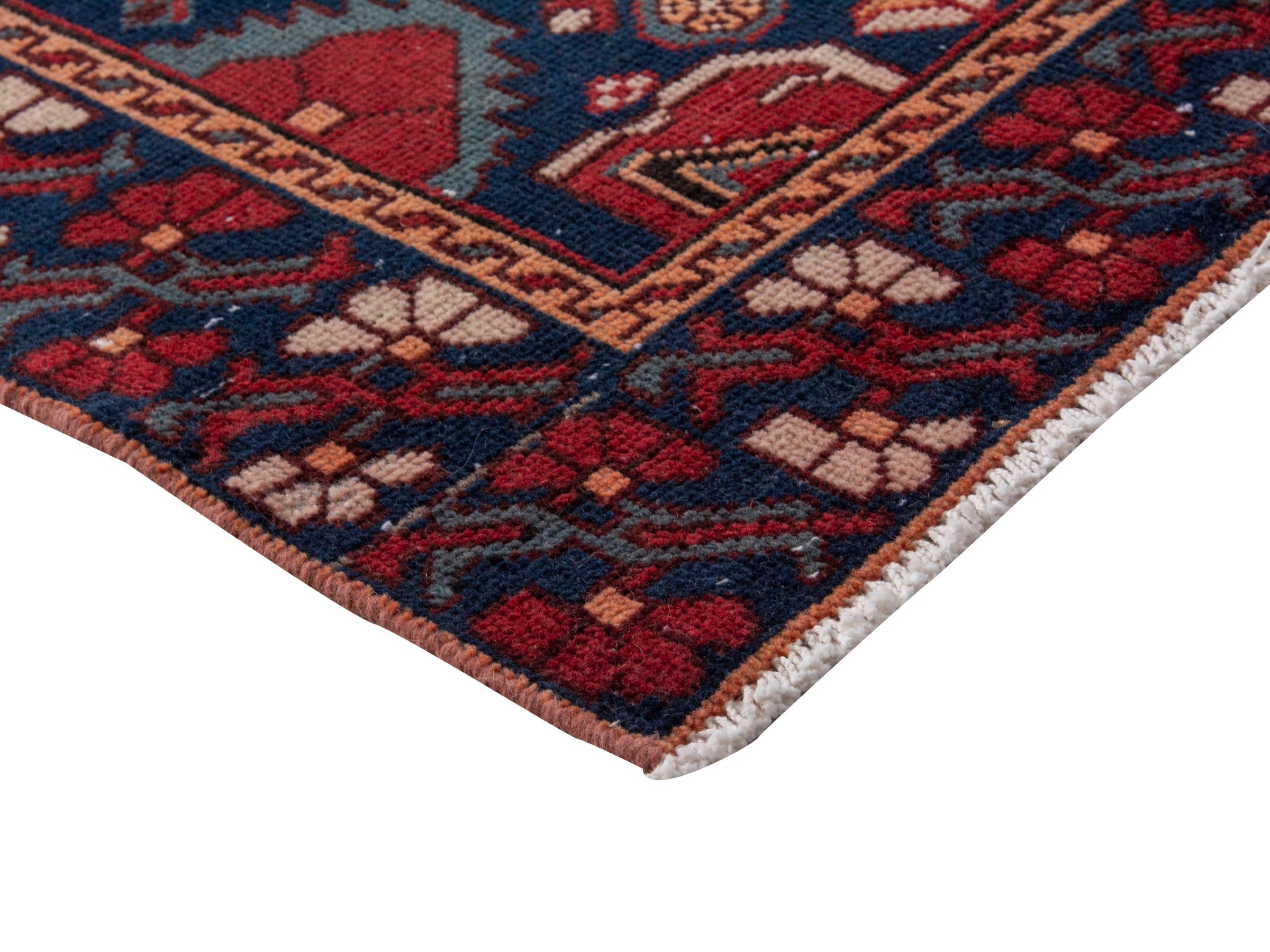Persian Bakhtiari area rug in burgundy and deep red, view 6 of 19