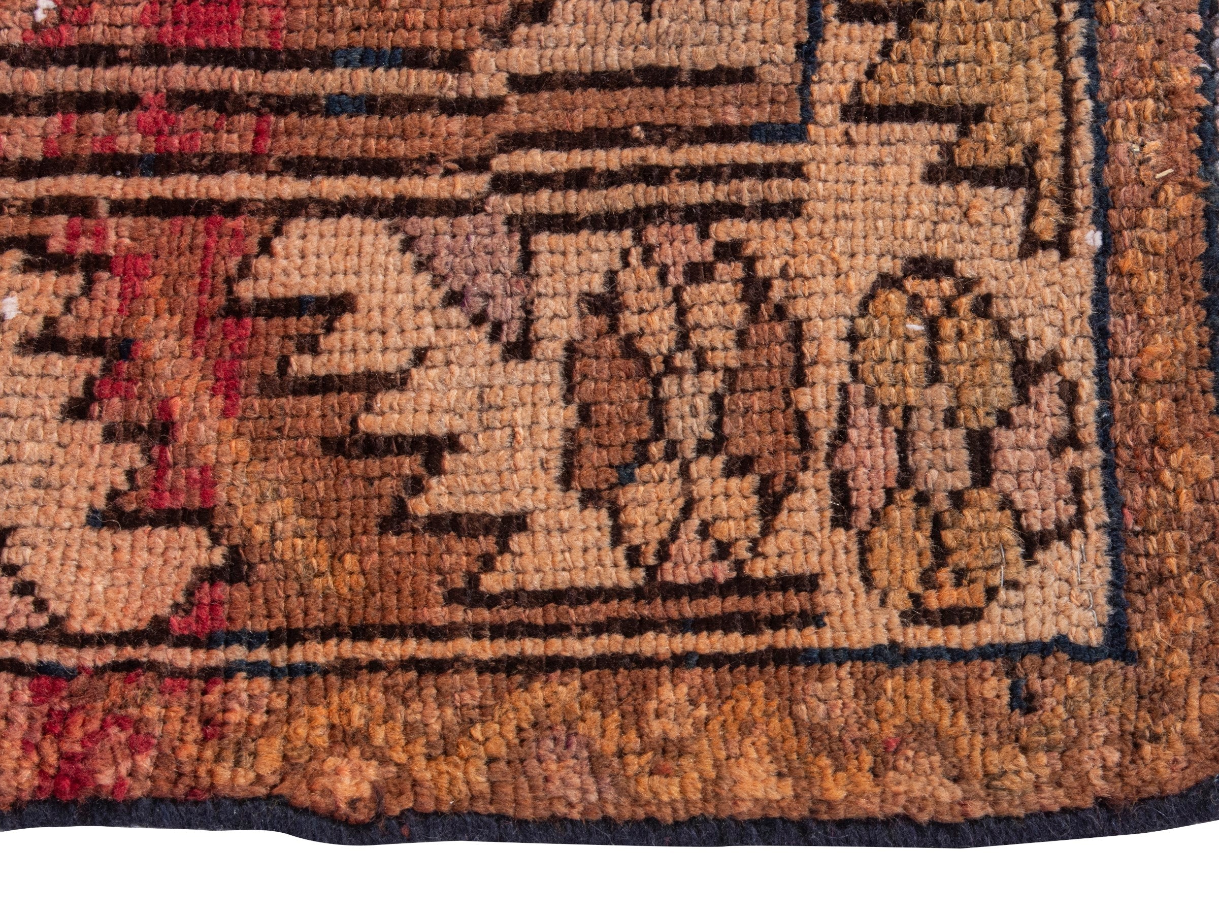 Persian Shiraz runner rug in terracotta and rose, view 5 of 18