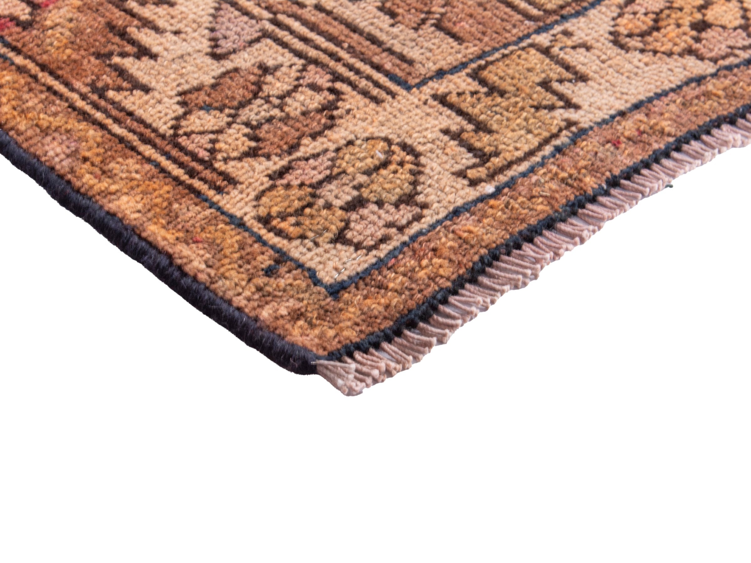 Persian Shiraz runner rug in terracotta and rose, view 6 of 18