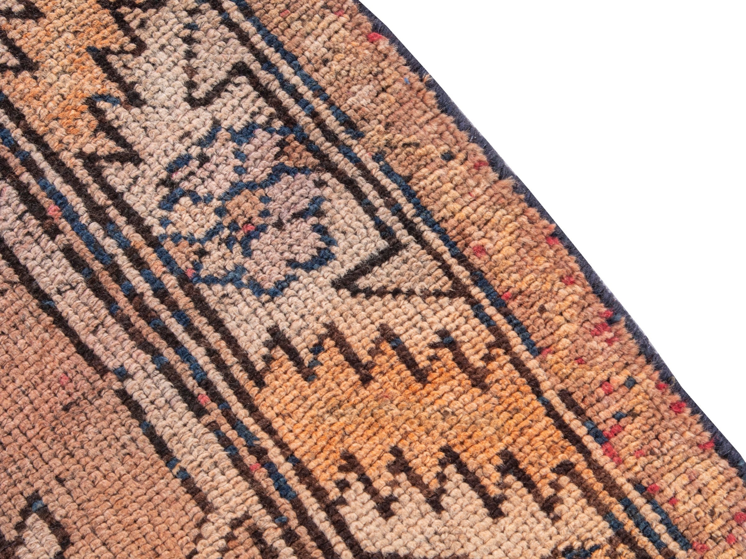 Persian Shiraz runner rug in terracotta and rose, view 7 of 18