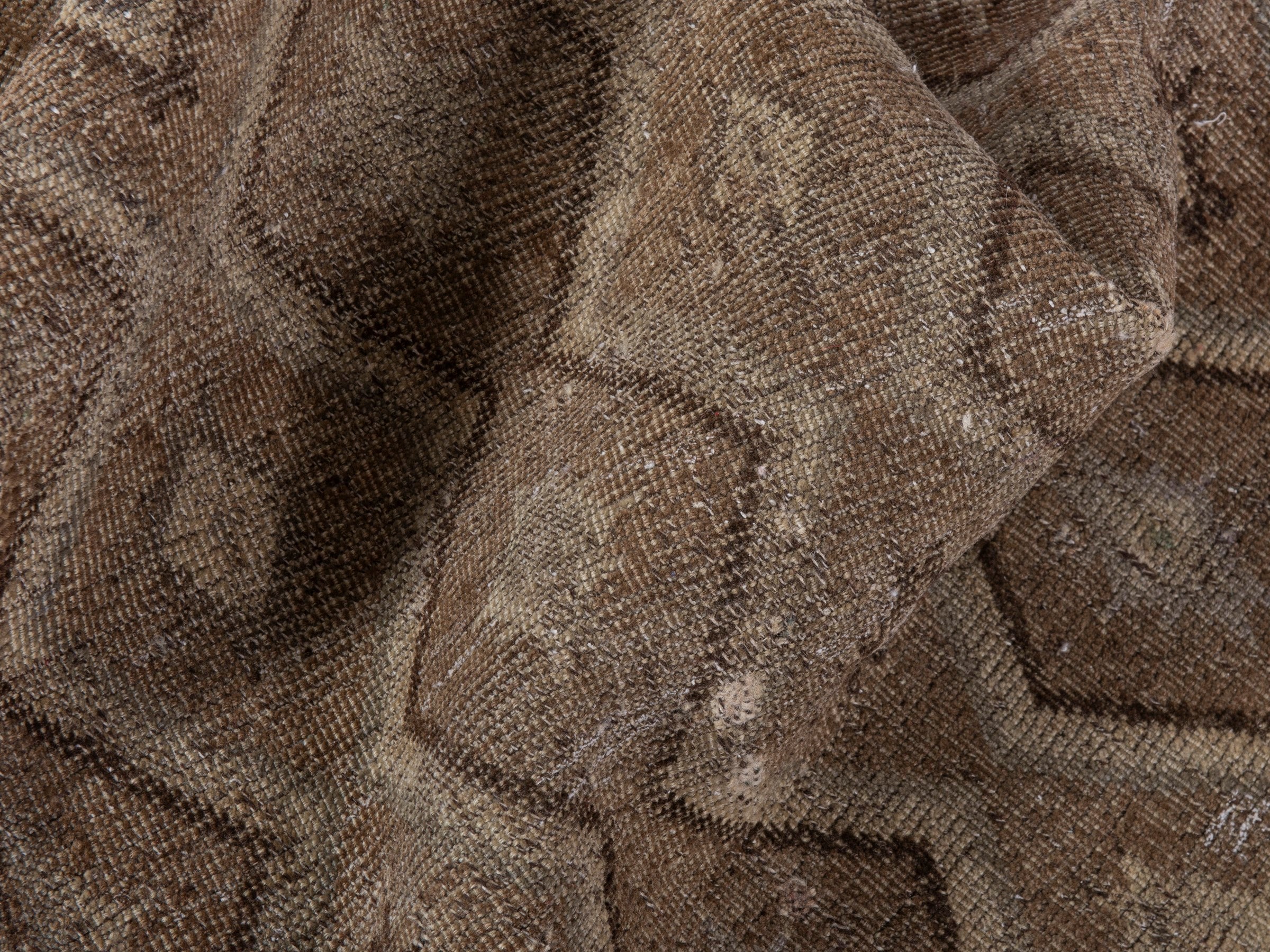 Persian Shiraz accent rug in taupe and greige, view 16 of 17