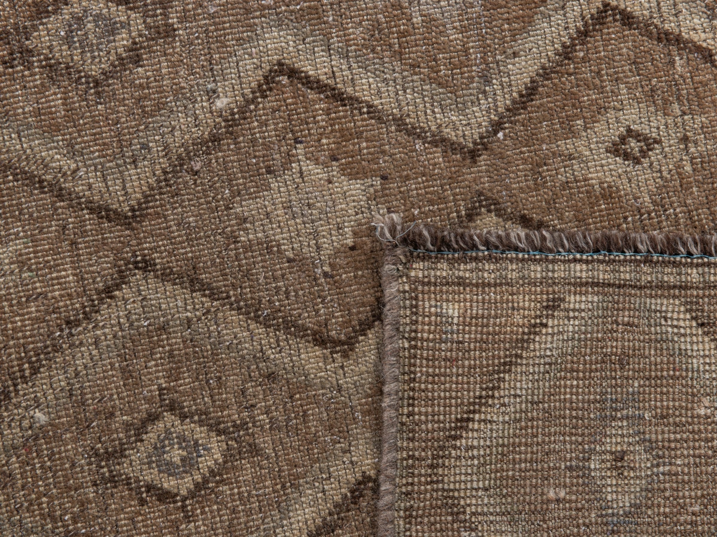 Persian Shiraz accent rug in taupe and greige, view 17 of 17