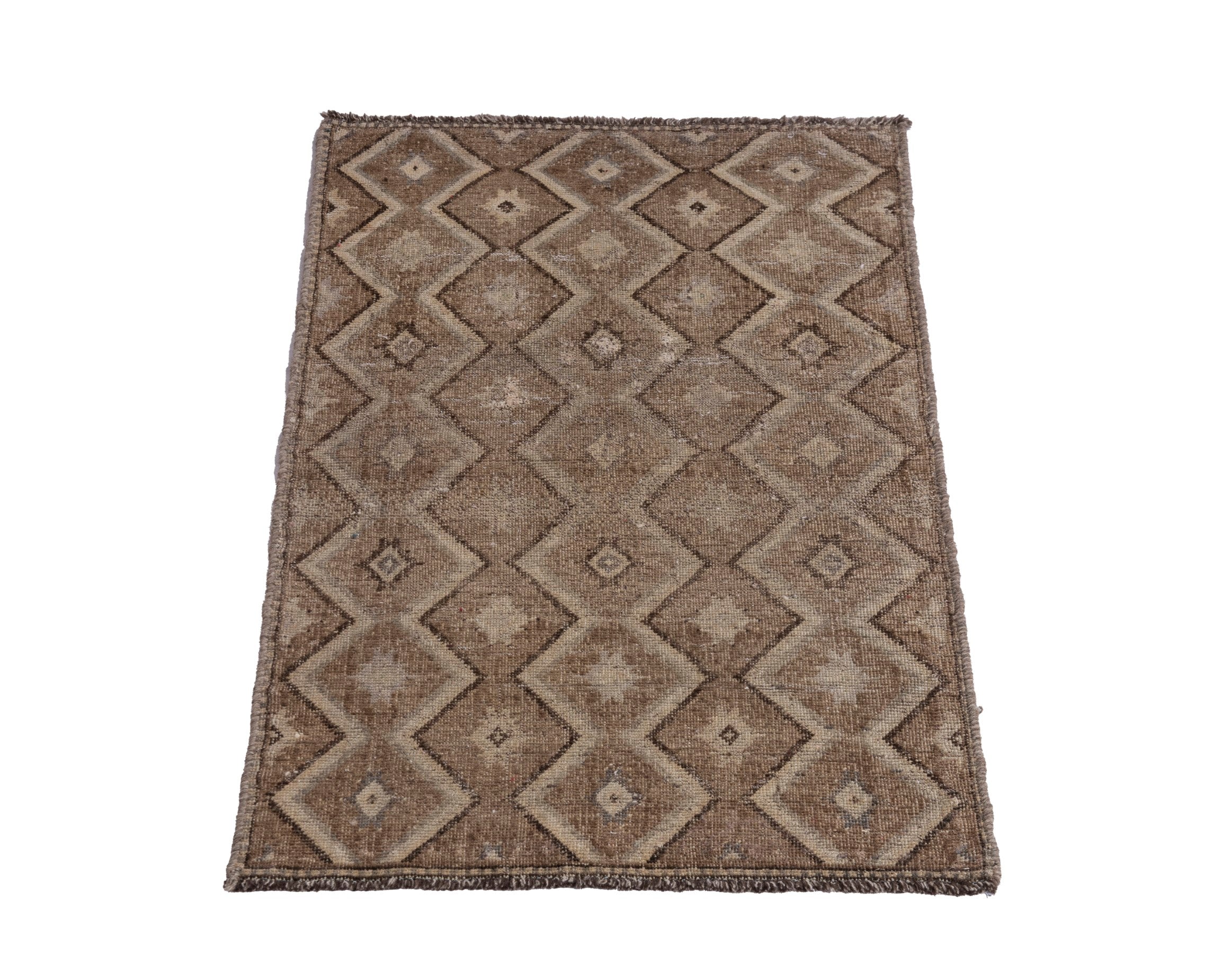Persian Shiraz accent rug in taupe and greige, view 2 of 17