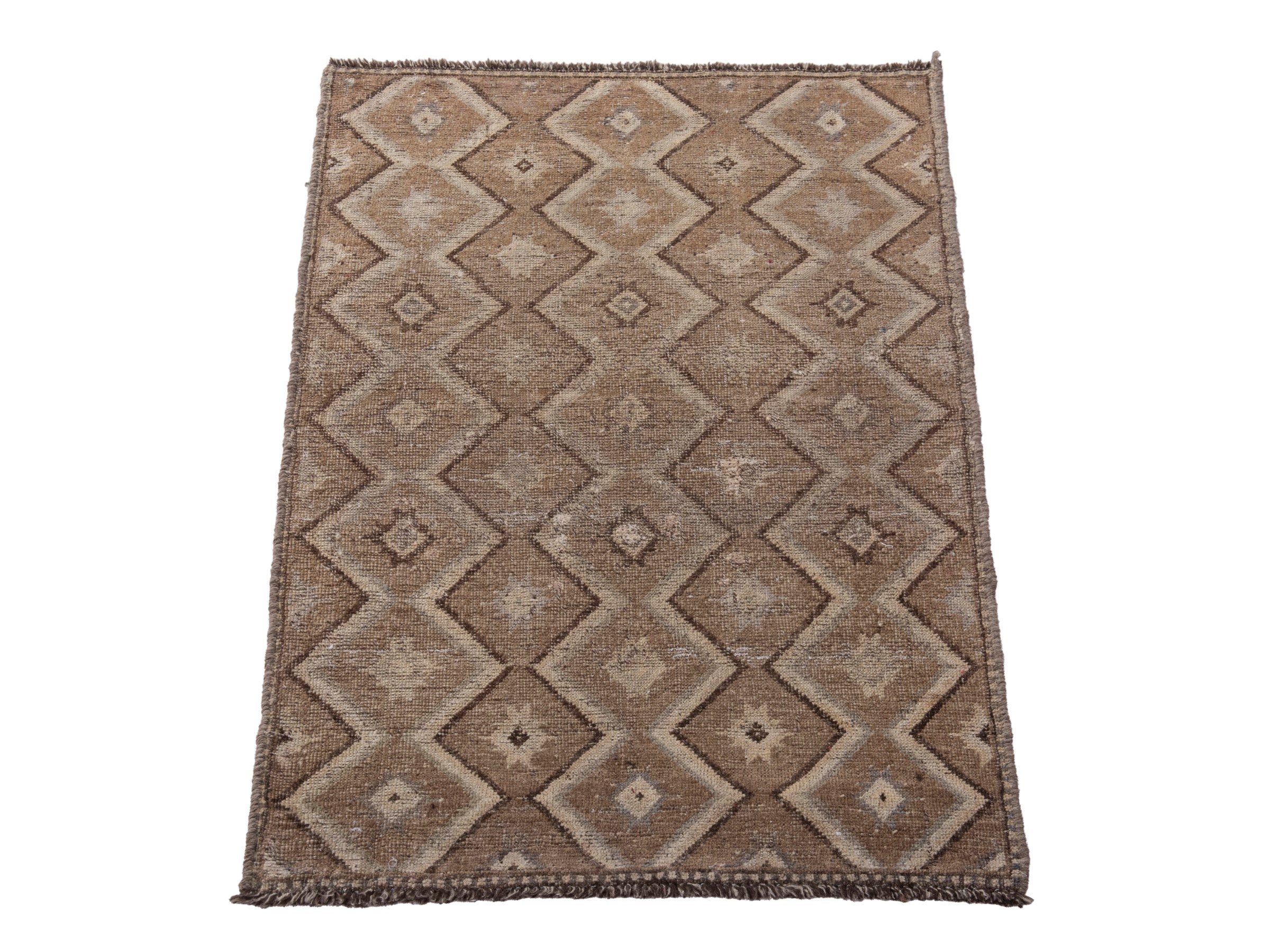 Persian Shiraz accent rug in taupe and greige, view 3 of 17