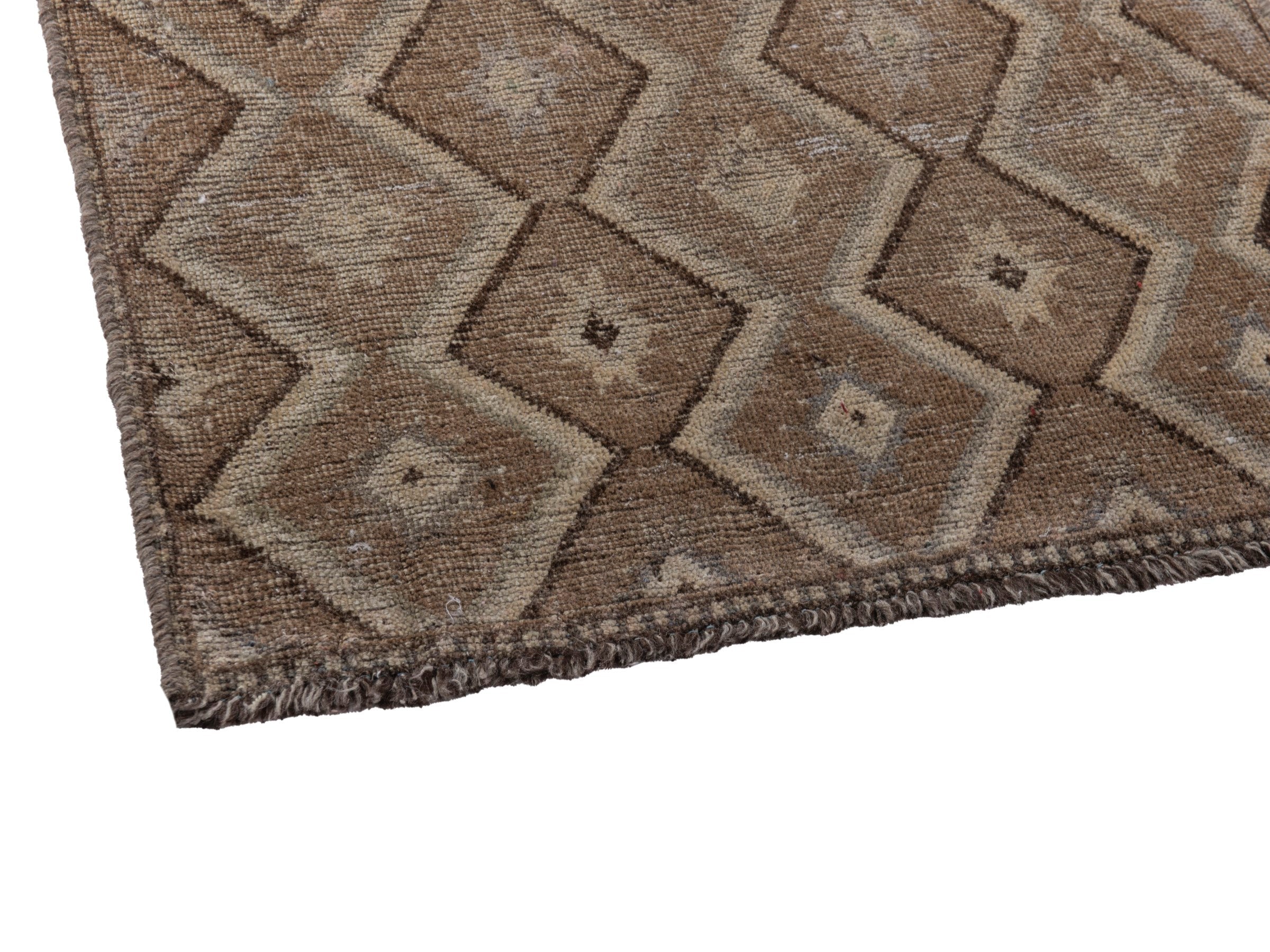 Persian Shiraz accent rug in taupe and greige, view 6 of 17