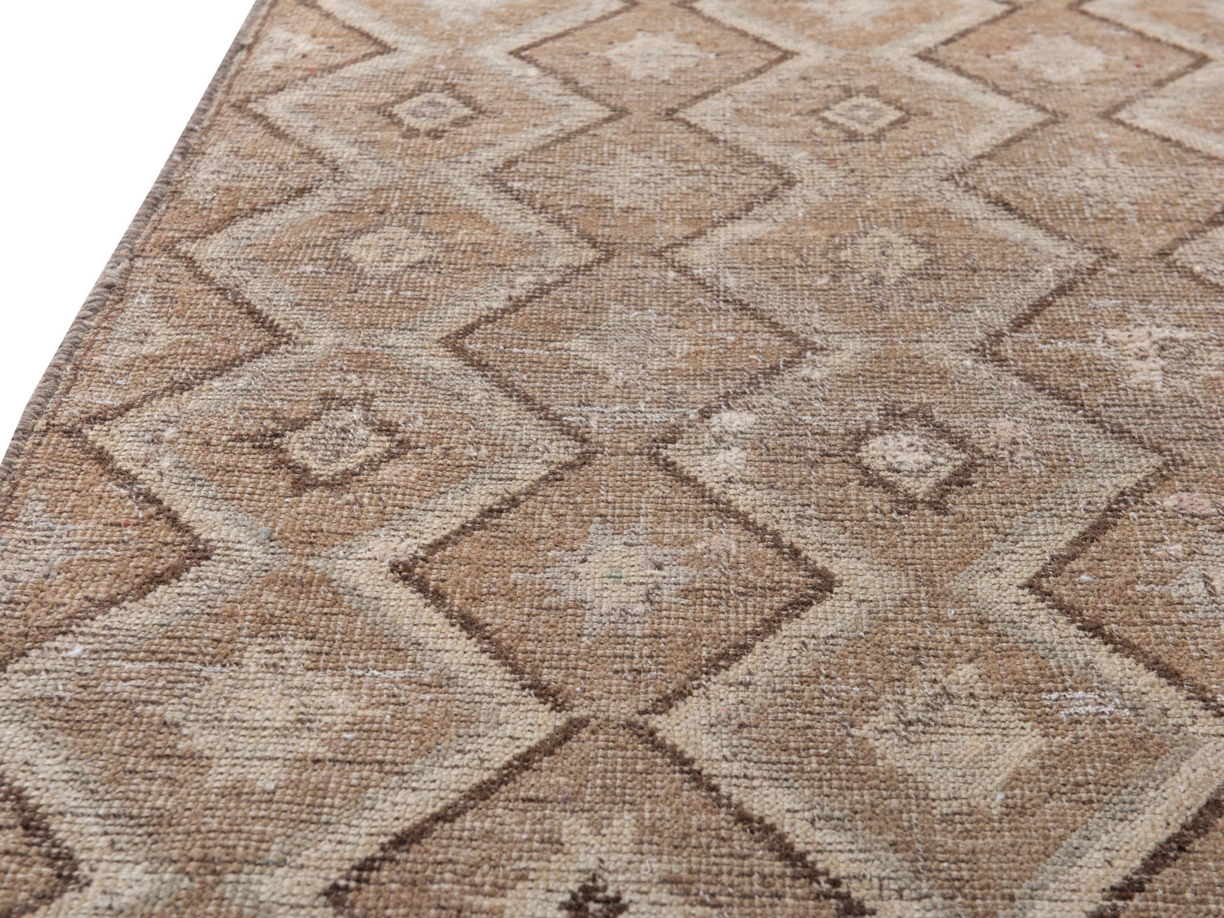 Persian Shiraz accent rug in taupe and greige, view 9 of 17