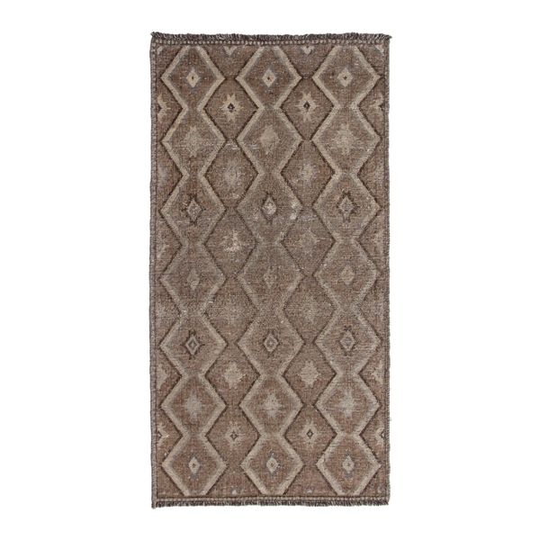 Persian Shiraz accent rug in taupe and greige, 2'9" x 5'3"