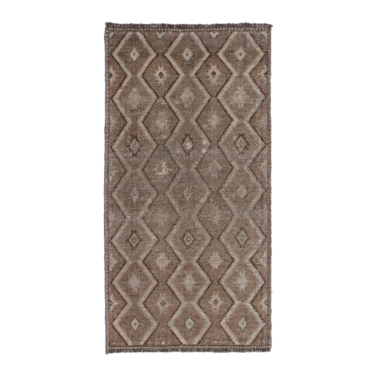 Persian Shiraz accent rug in taupe and greige, 2'9" x 5'3"