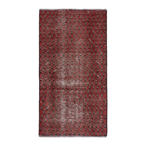 Persian Arak accent rug in burgundy and faded red, 2'3" x 4'1"