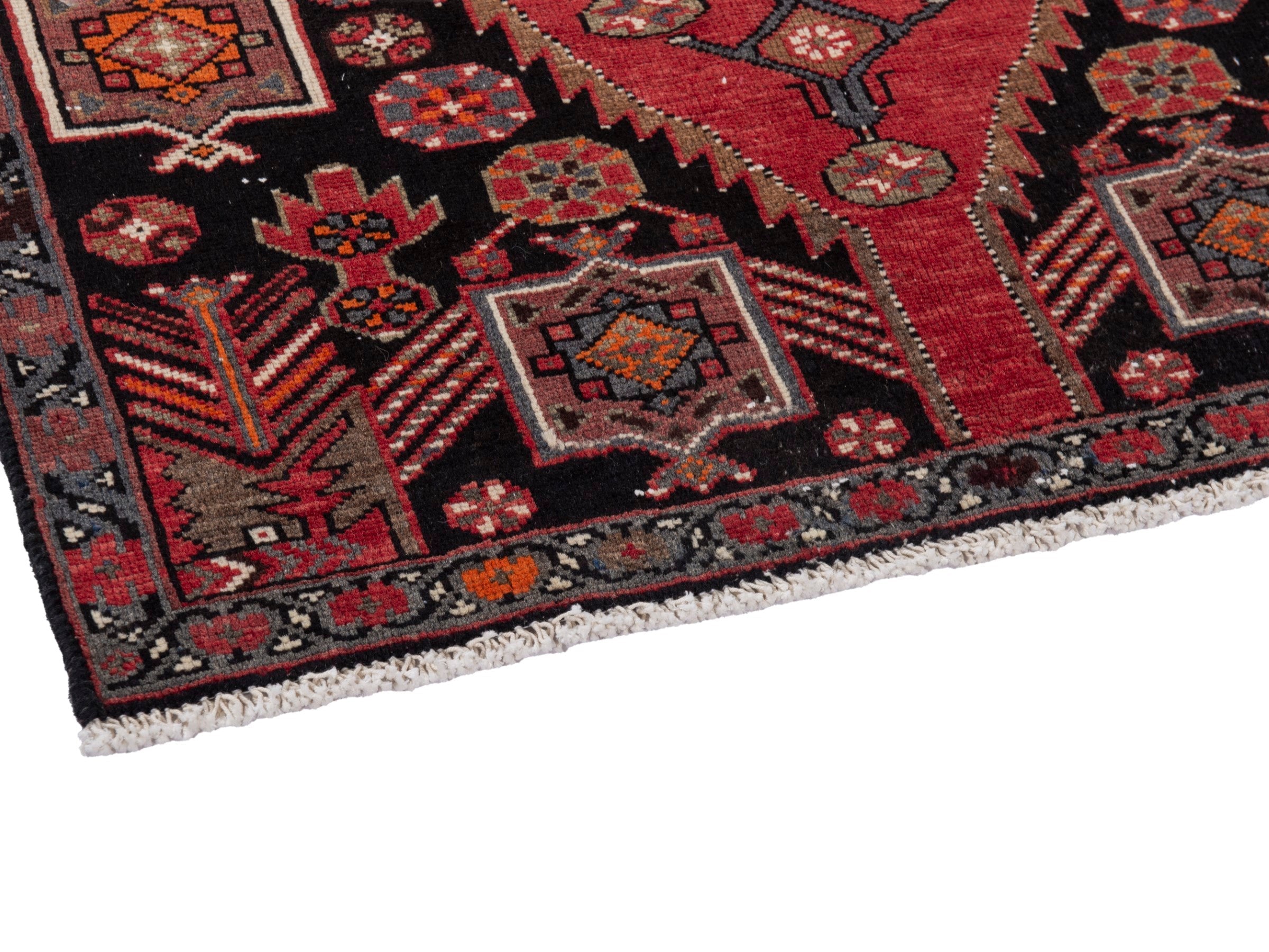 Persian Saveh accent rug in burgundy and black cherry, view 6 of 18