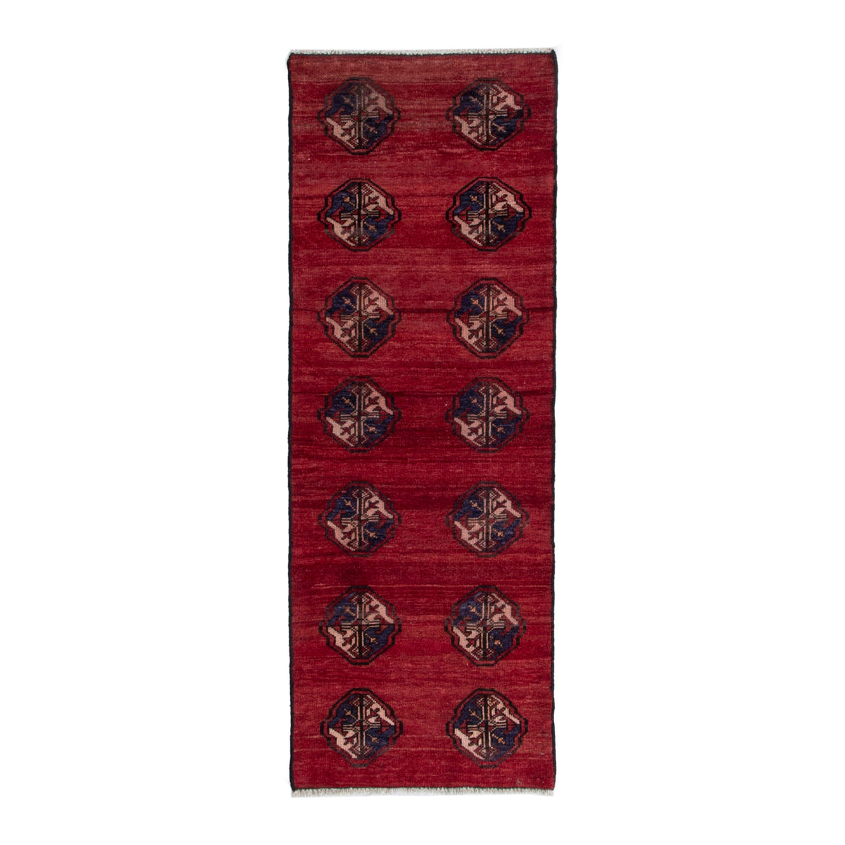 Persian Torkaman accent rug in deep red and burgundy, 2'2" x 5'7"