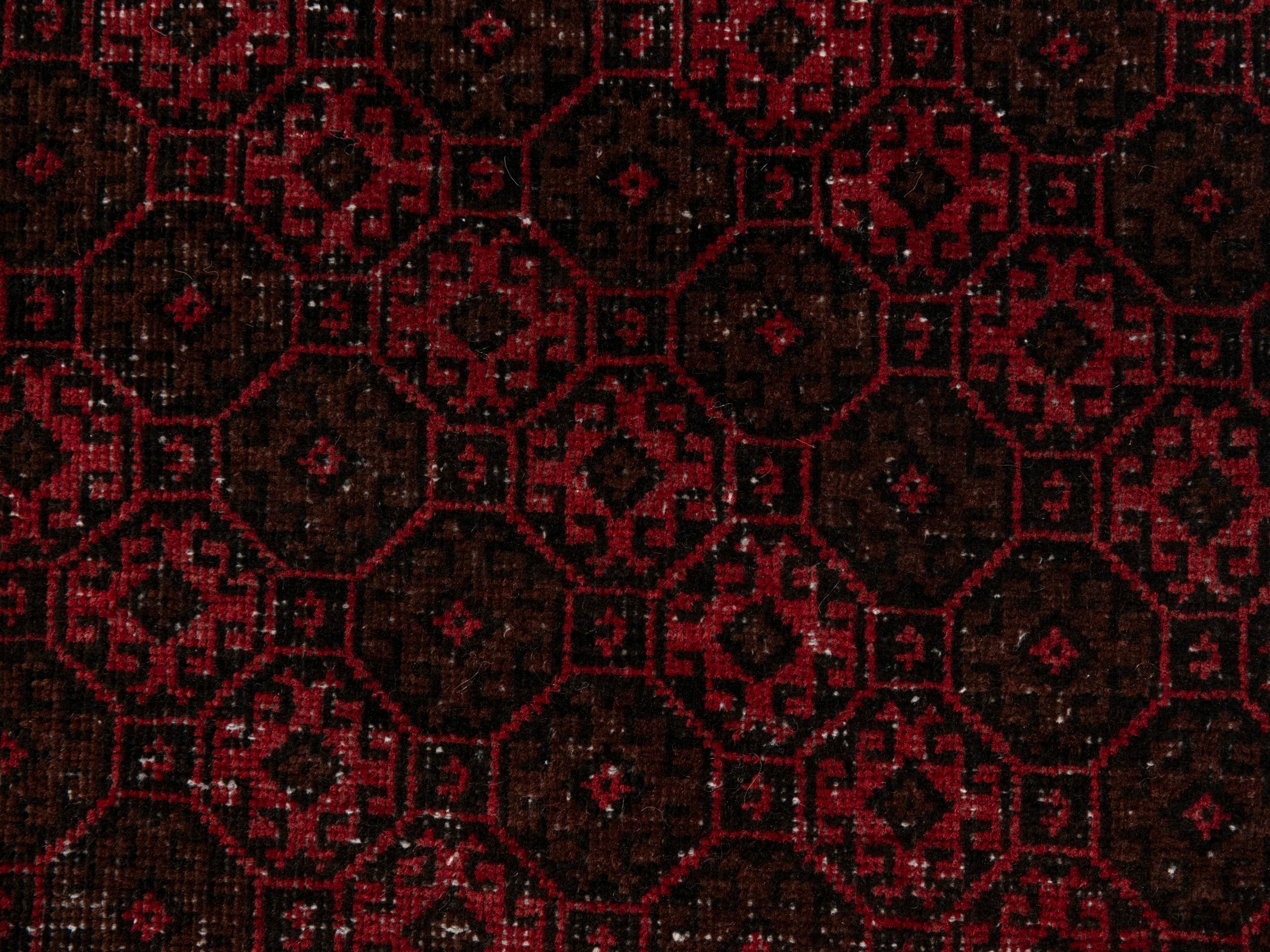 Persian Baluch accent rug in burgundy and faded red, view 11 of 18