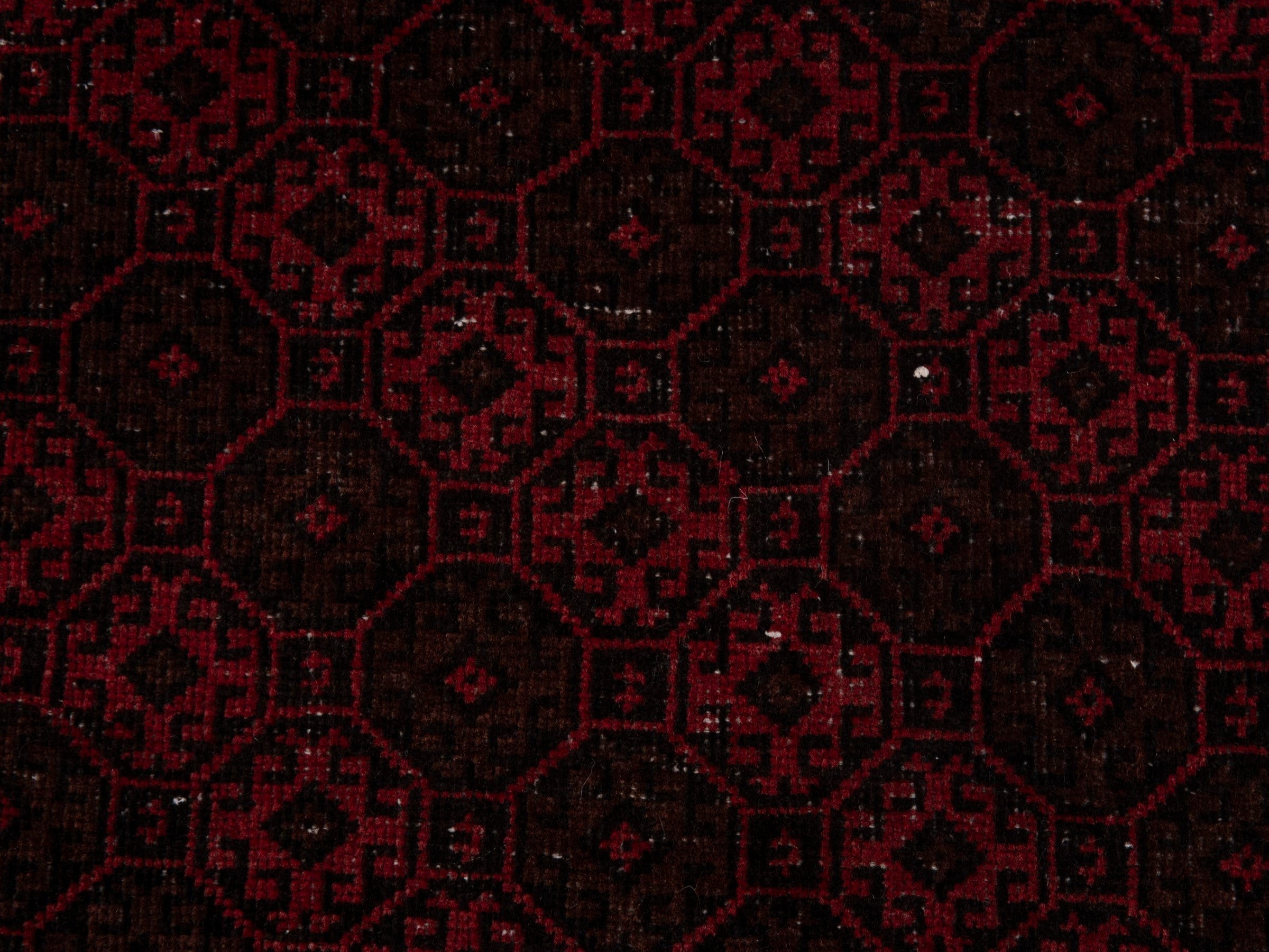 Persian Baluch accent rug in burgundy and faded red, view 12 of 18