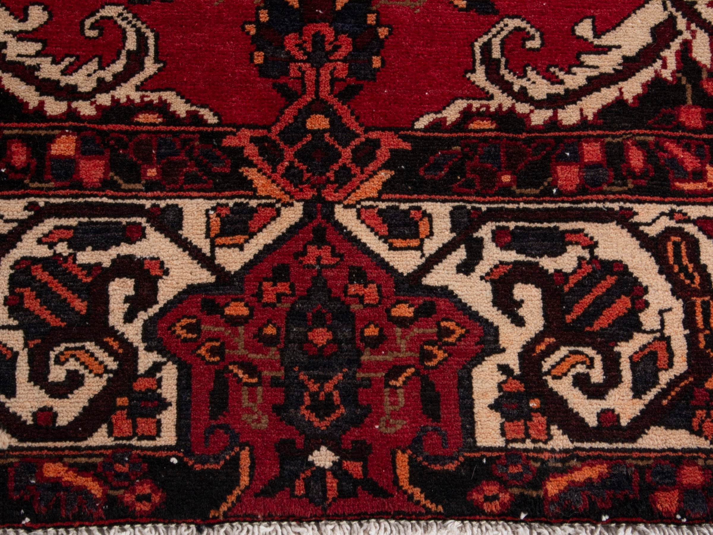 Persian Bakhtiari oversized rug in deep red and cream, view 11 of 20