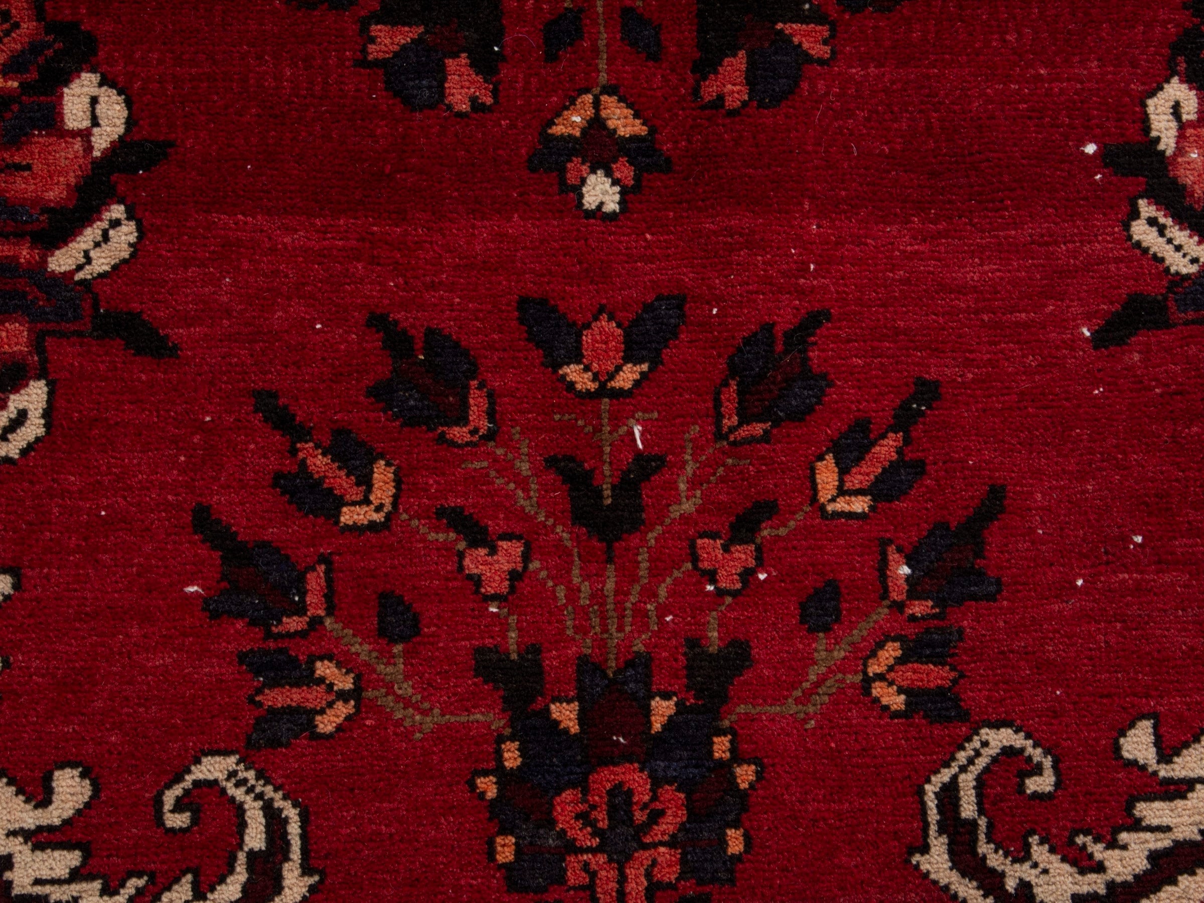 Persian Bakhtiari oversized rug in deep red and cream, view 12 of 20
