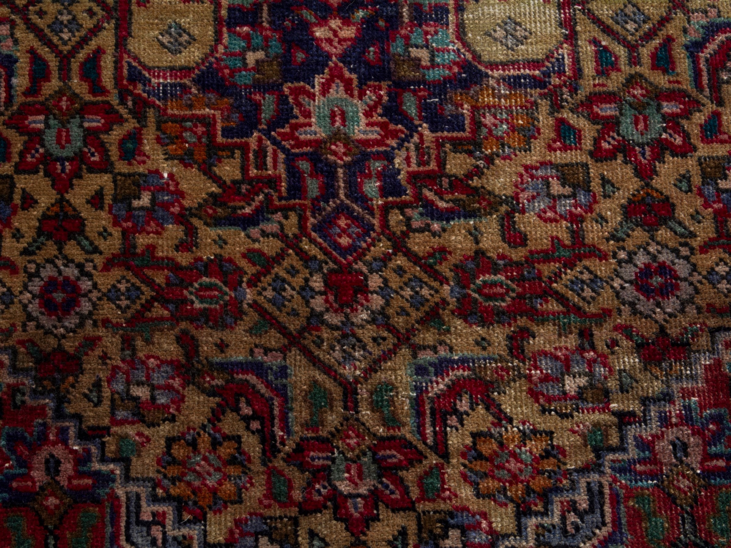 Persian Tabriz oversized rug in brown and burgundy, view 12 of 20