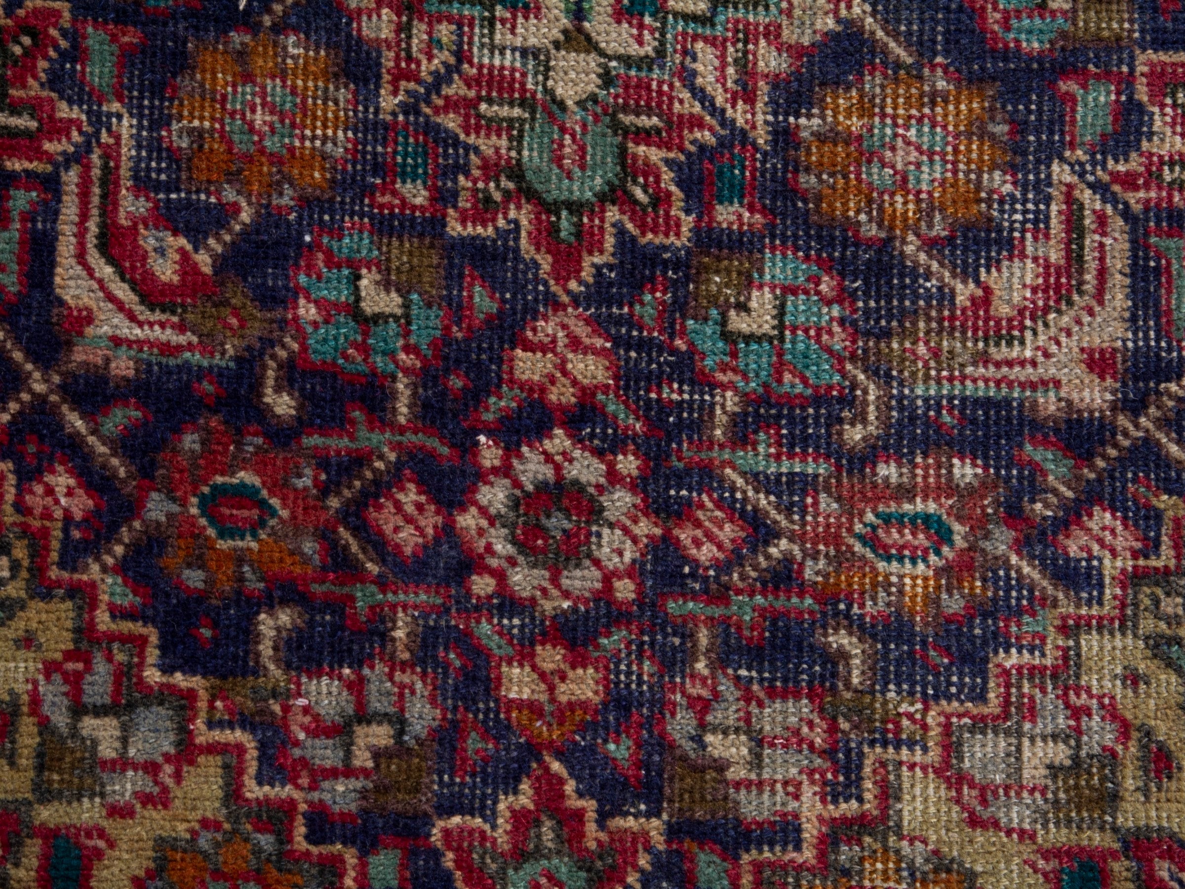 Persian Tabriz oversized rug in brown and burgundy, view 13 of 20