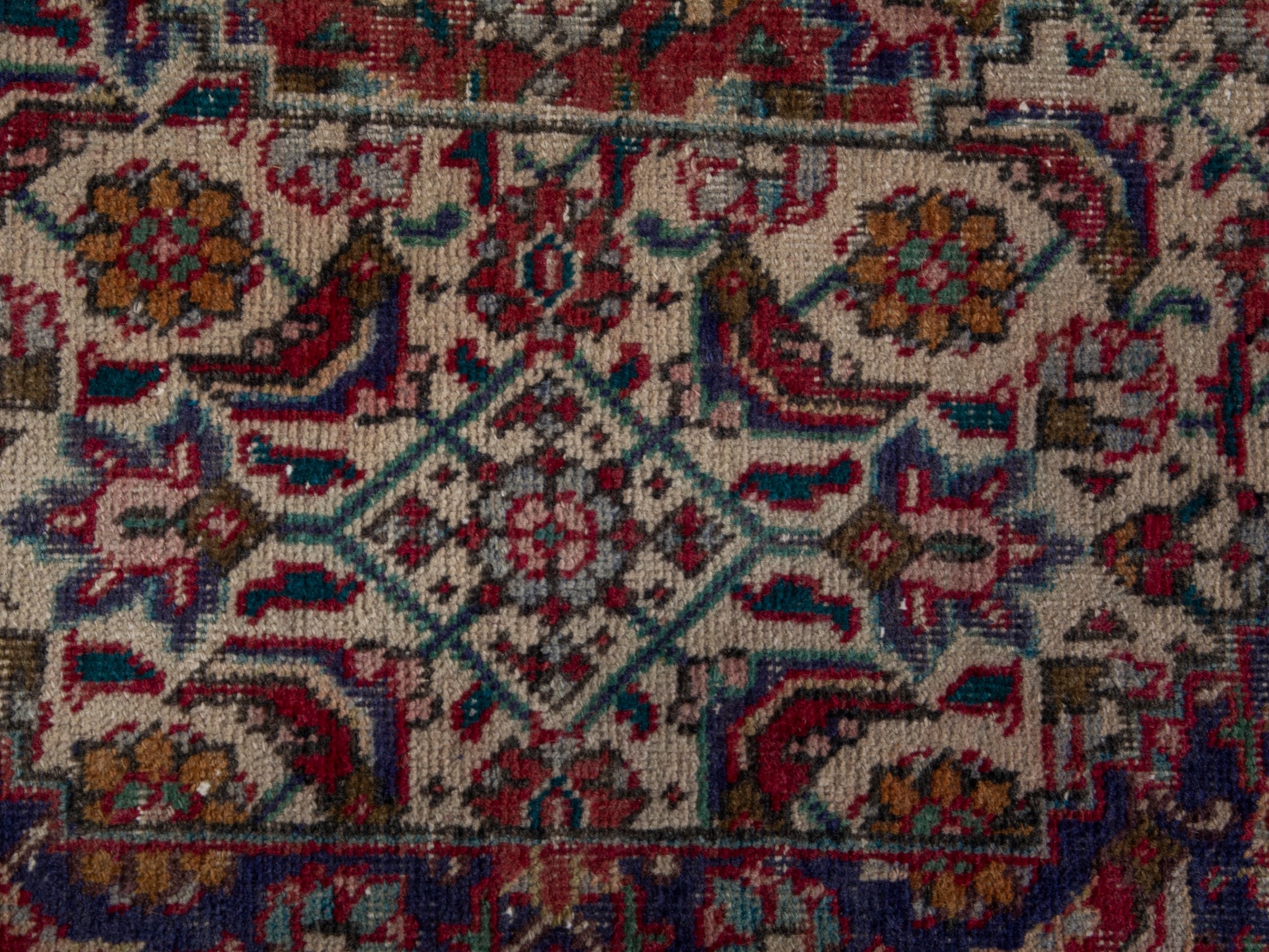 Persian Tabriz oversized rug in brown and burgundy, view 14 of 20