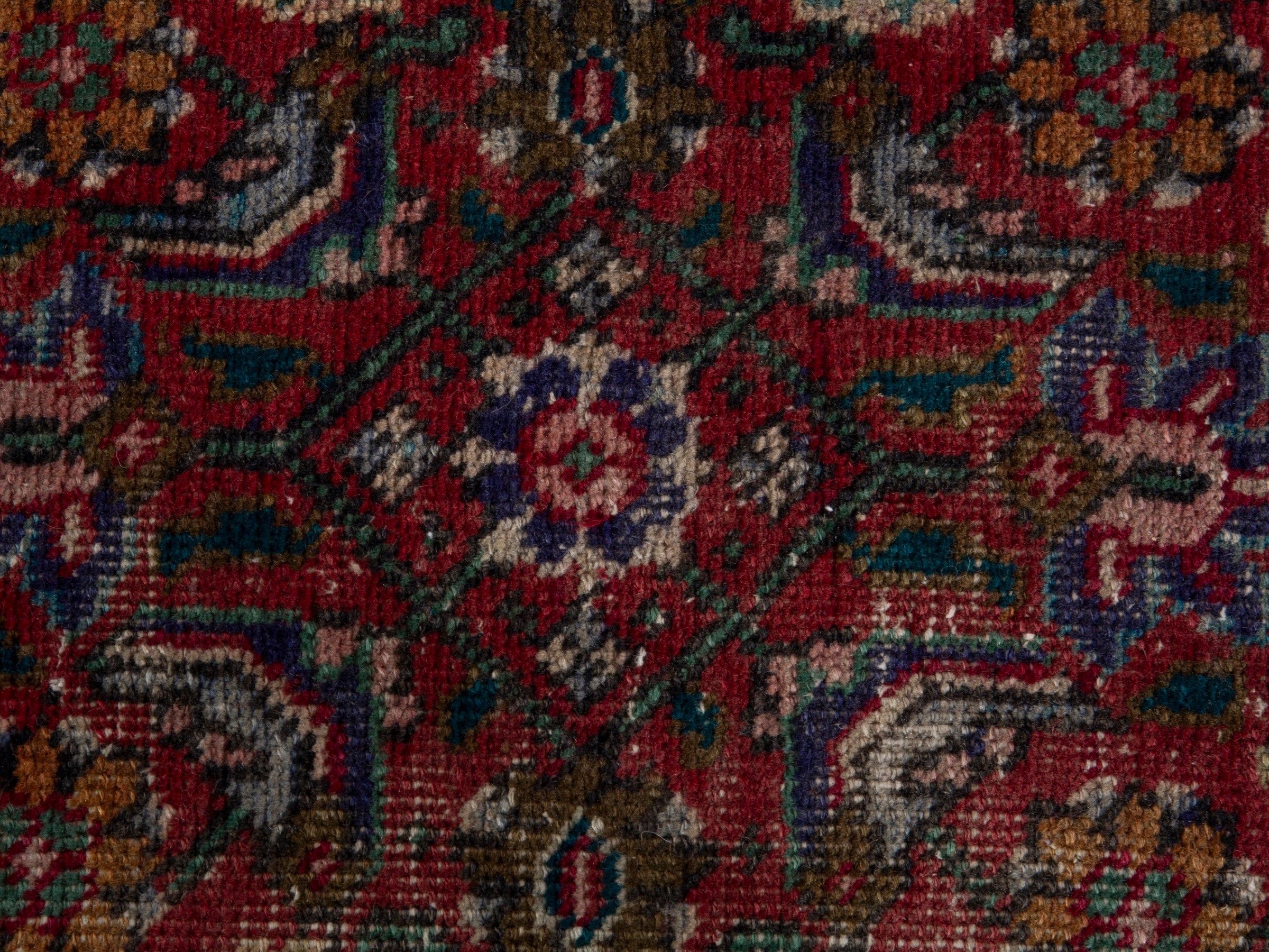 Persian Tabriz oversized rug in brown and burgundy, view 15 of 20