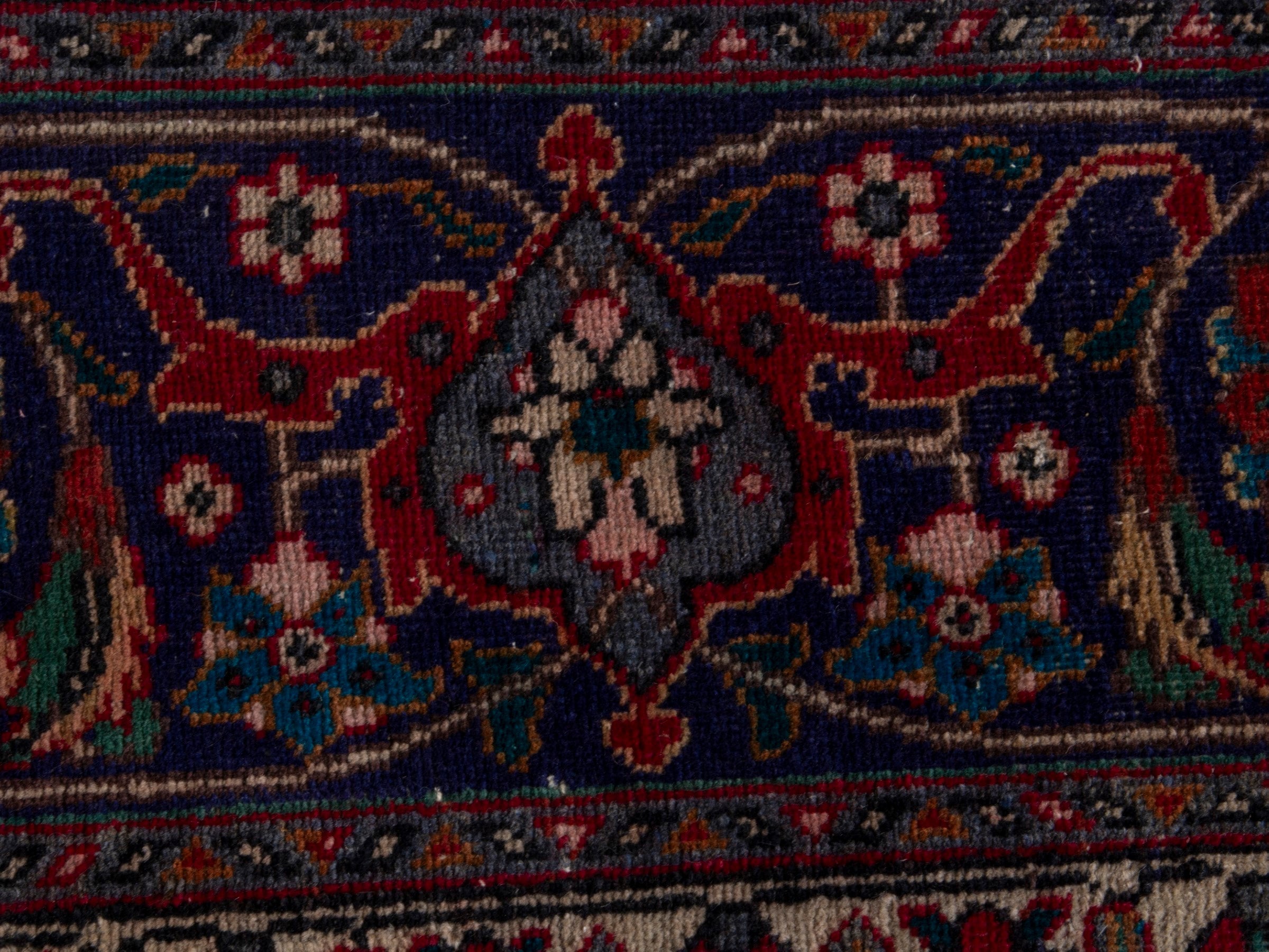 Persian Tabriz oversized rug in brown and burgundy, view 17 of 20