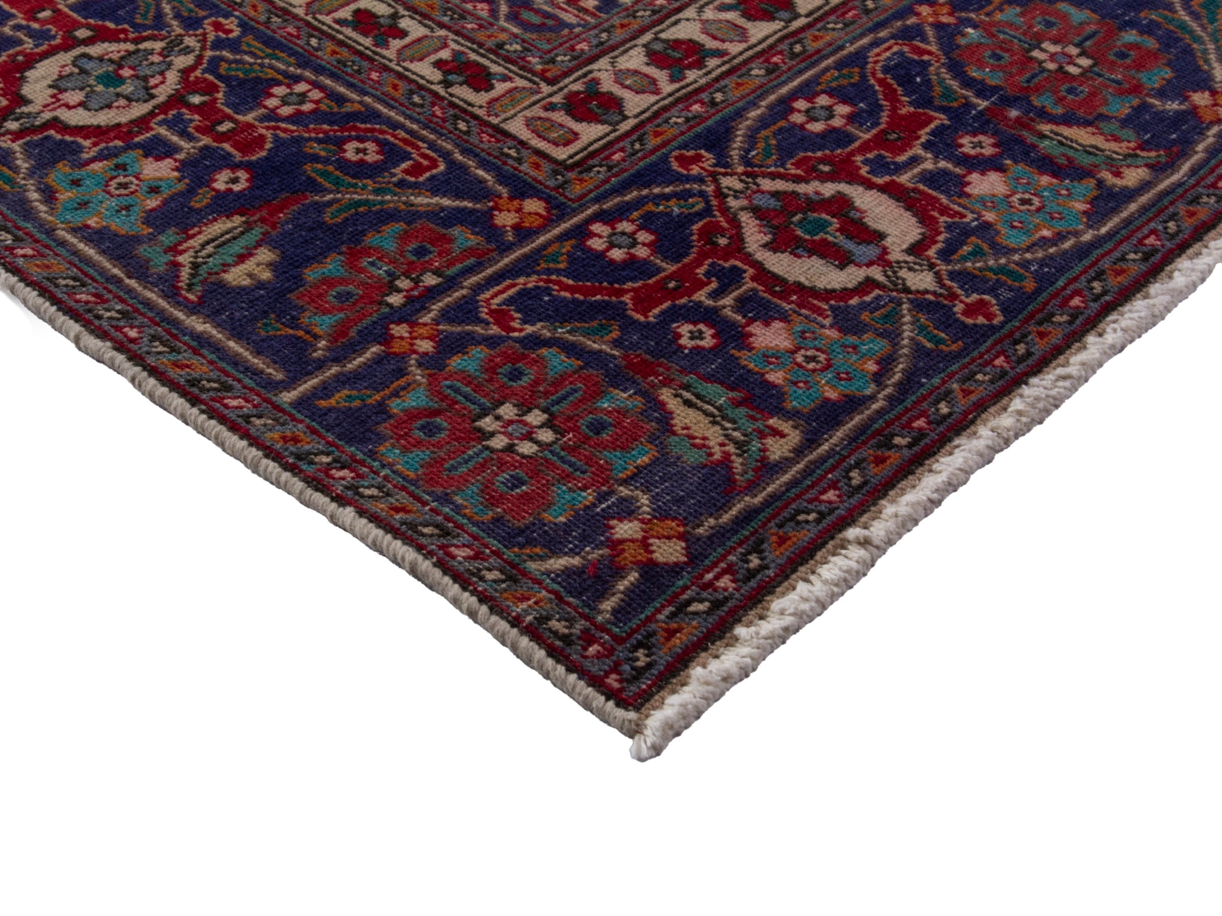 Persian Tabriz oversized rug in brown and burgundy, view 6 of 20