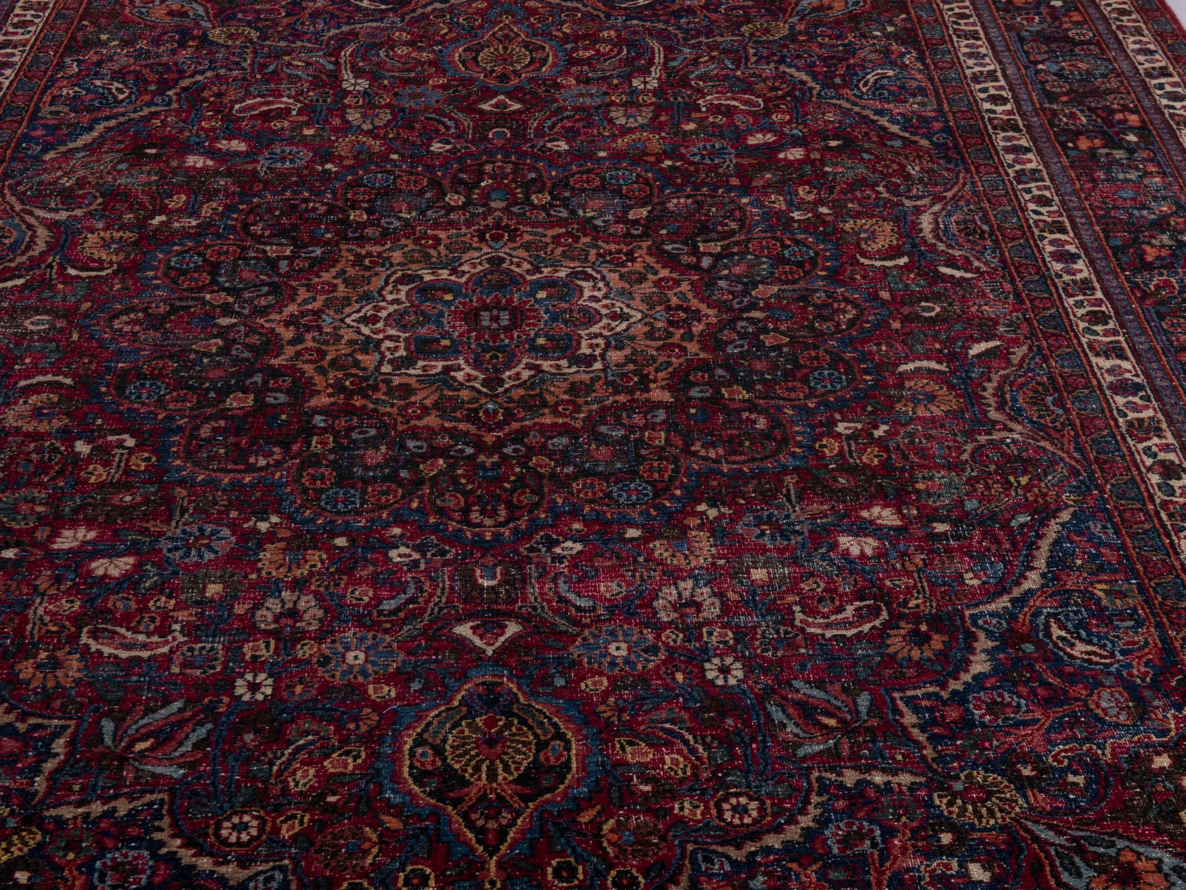 Persian Dorokhsh oversized rug in burgundy and deep red, view 10 of 20