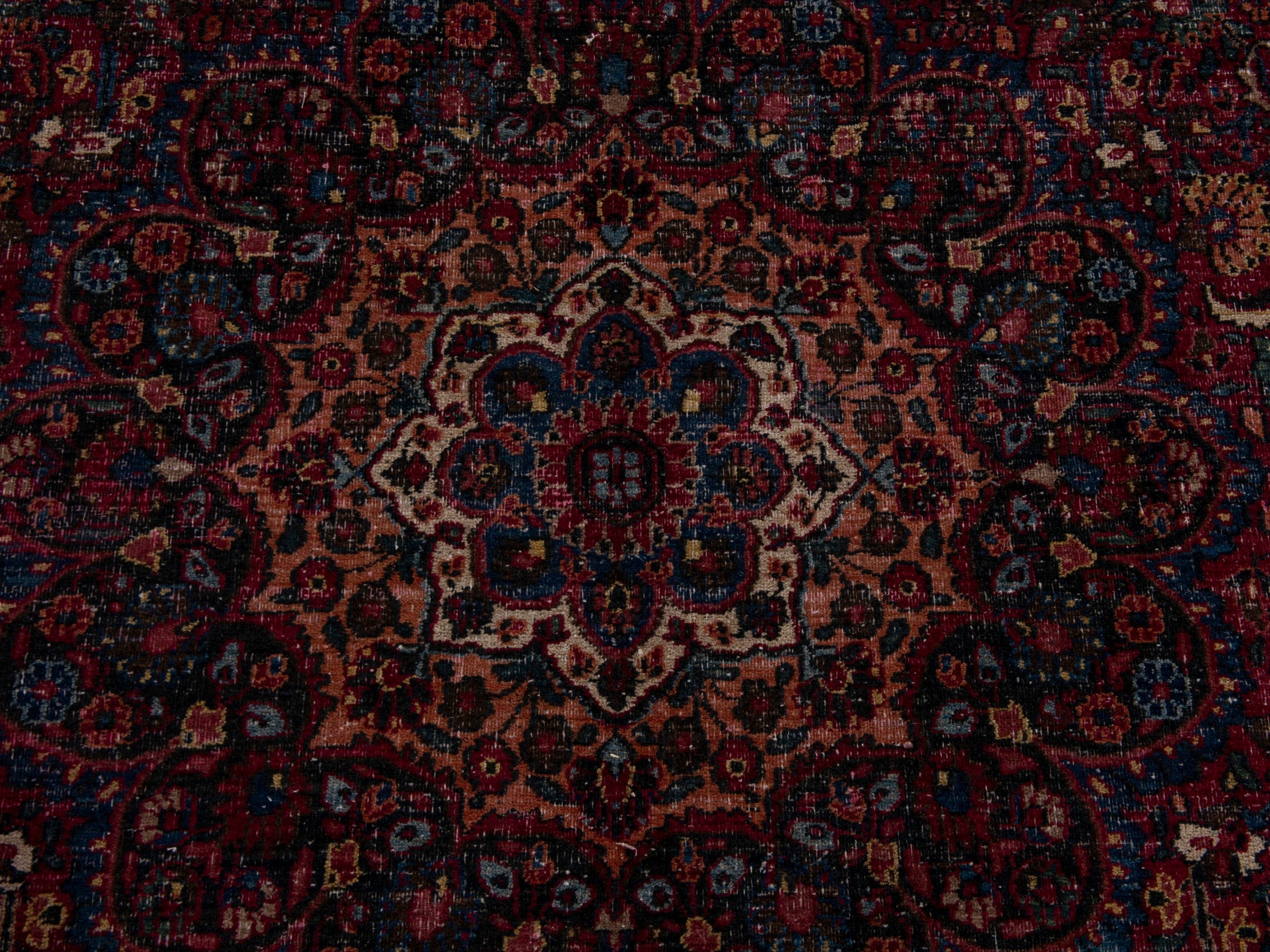 Persian Dorokhsh oversized rug in burgundy and deep red, view 12 of 20