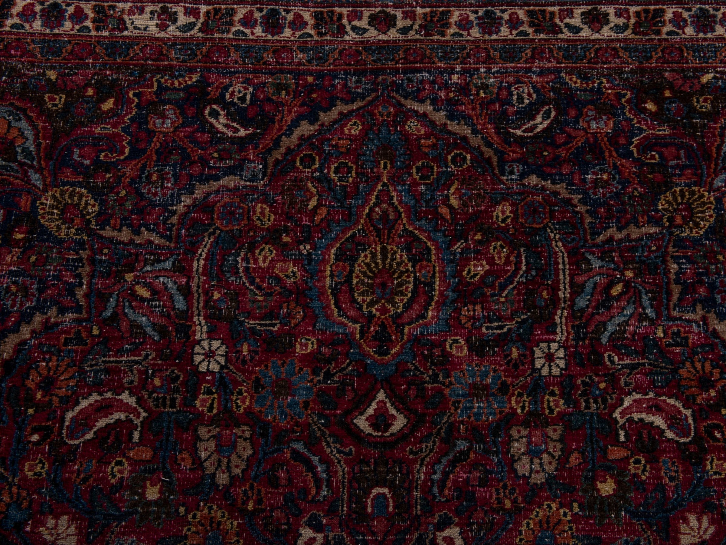Persian Dorokhsh oversized rug in burgundy and deep red, view 13 of 20