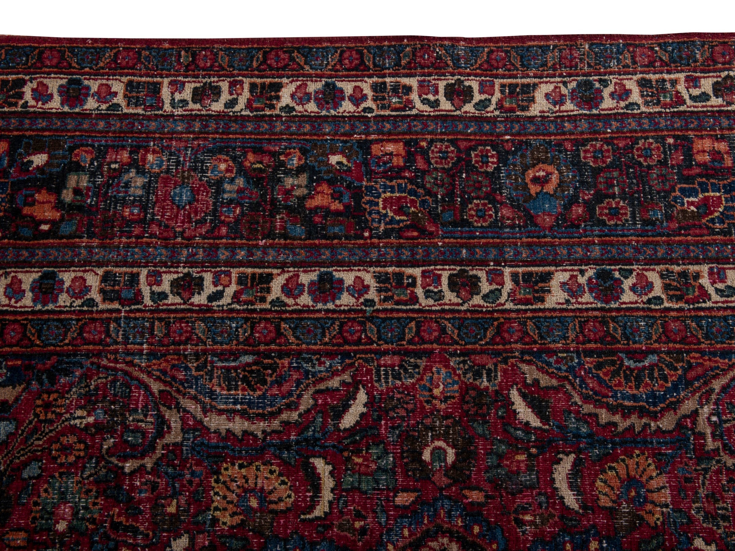 Persian Dorokhsh oversized rug in burgundy and deep red, view 14 of 20