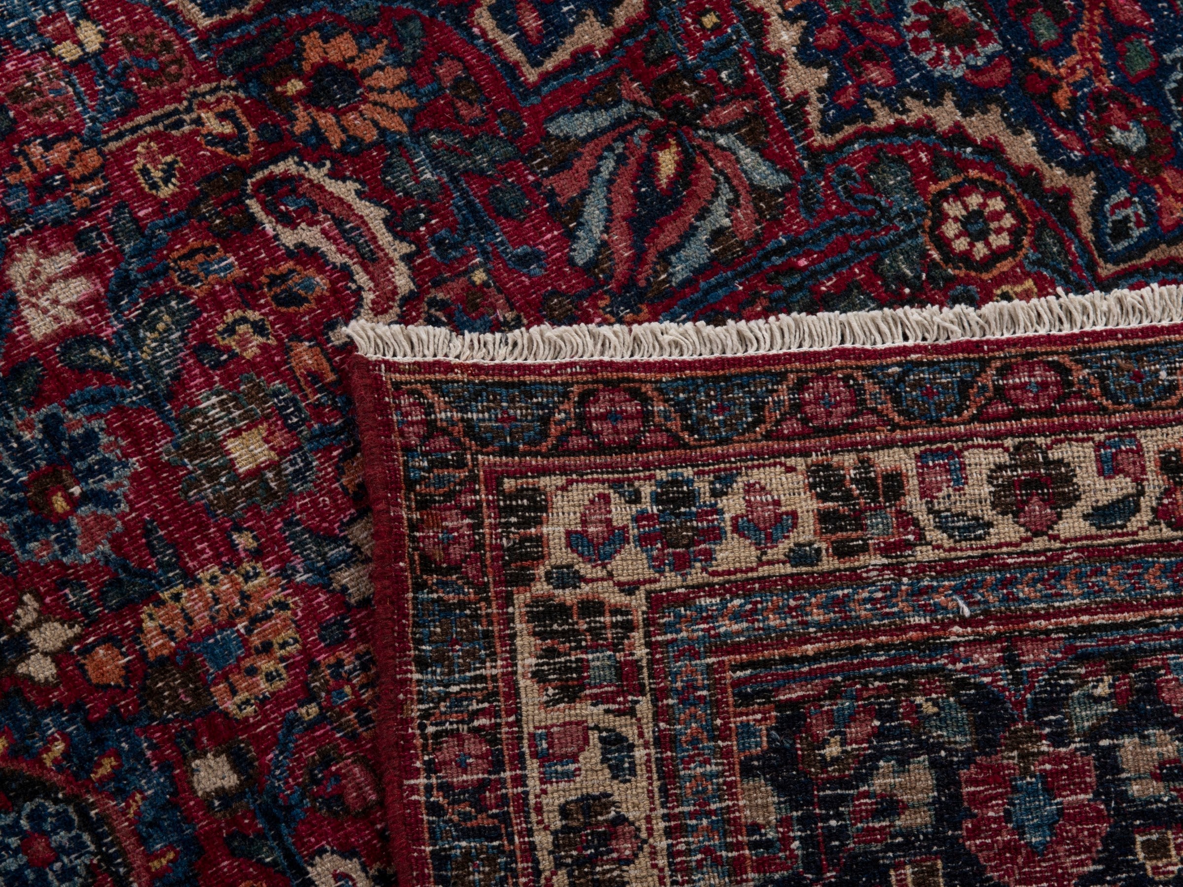 Persian Dorokhsh oversized rug in burgundy and deep red, view 20 of 20