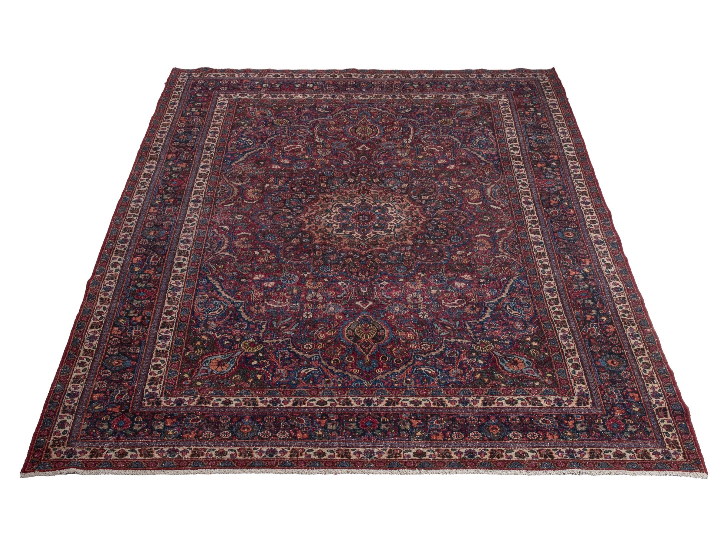 Persian Dorokhsh oversized rug in burgundy and deep red, view 2 of 20