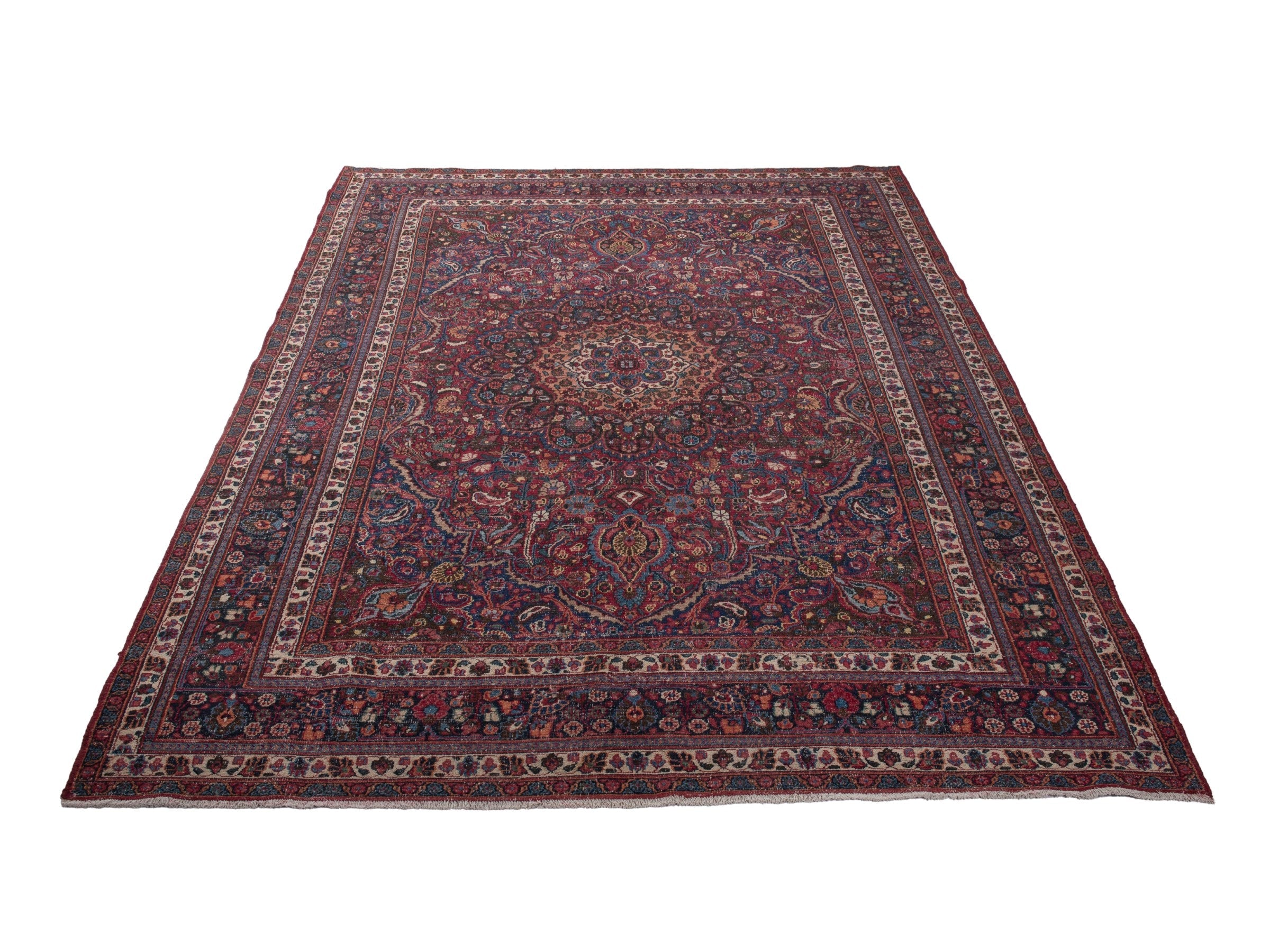 Persian Dorokhsh oversized rug in burgundy and deep red, view 3 of 20
