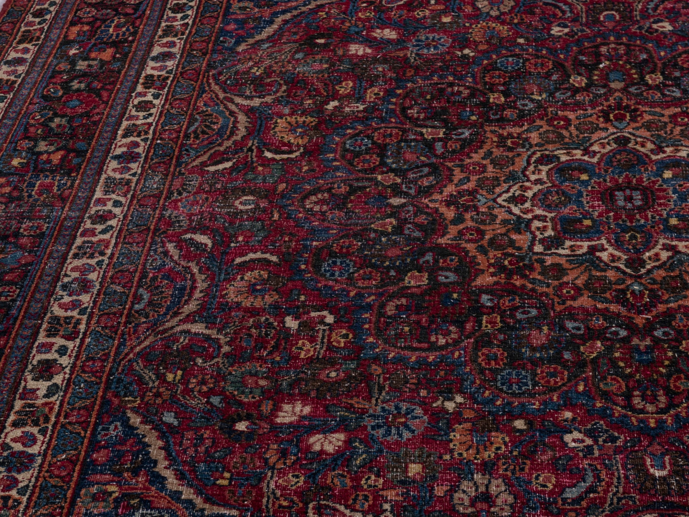 Persian Dorokhsh oversized rug in burgundy and deep red, view 7 of 20