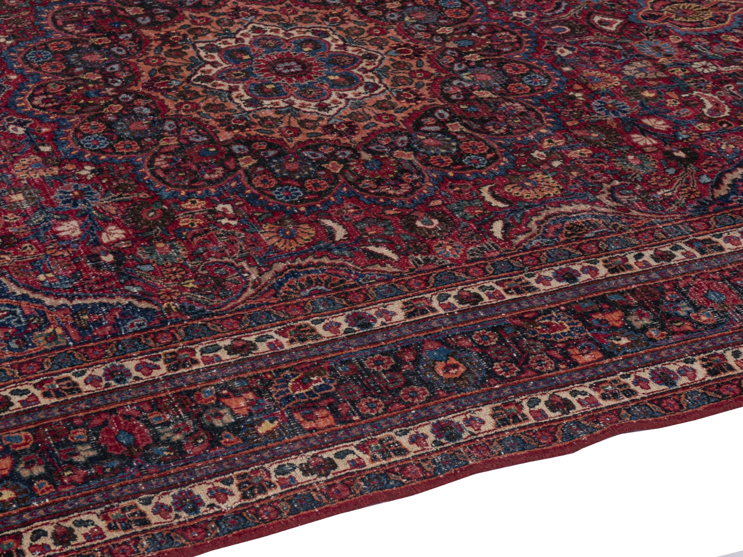 Persian Dorokhsh oversized rug in burgundy and deep red, view 8 of 20